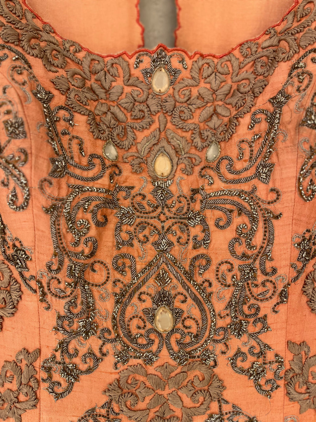 Peach Corset Gown