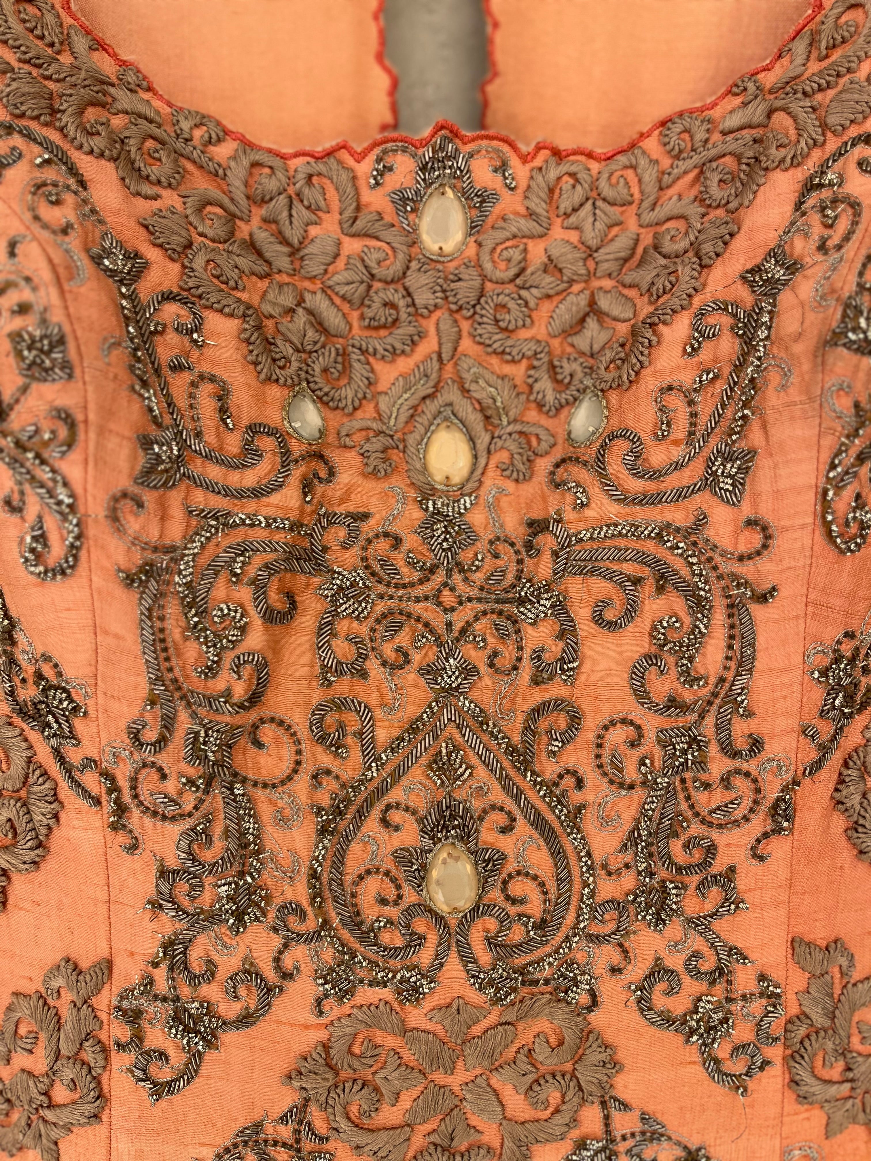 Peach Corset Gown