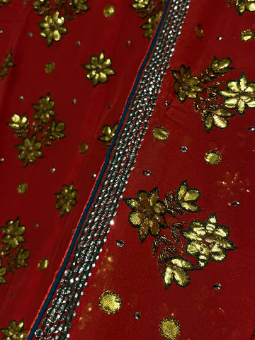 Jaipuri Gerua Lehenga Set