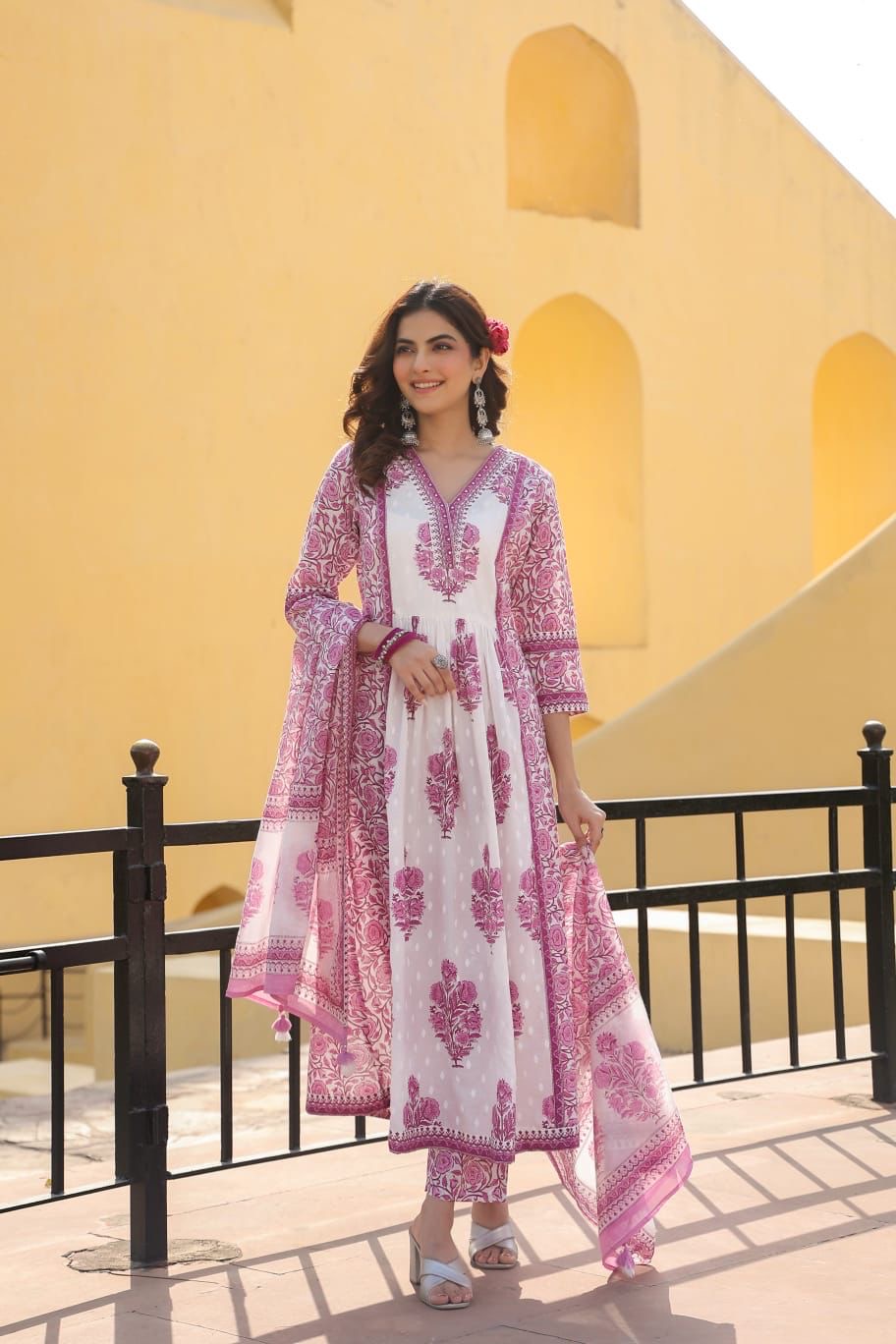 Blush Pink Cotton Suit Set