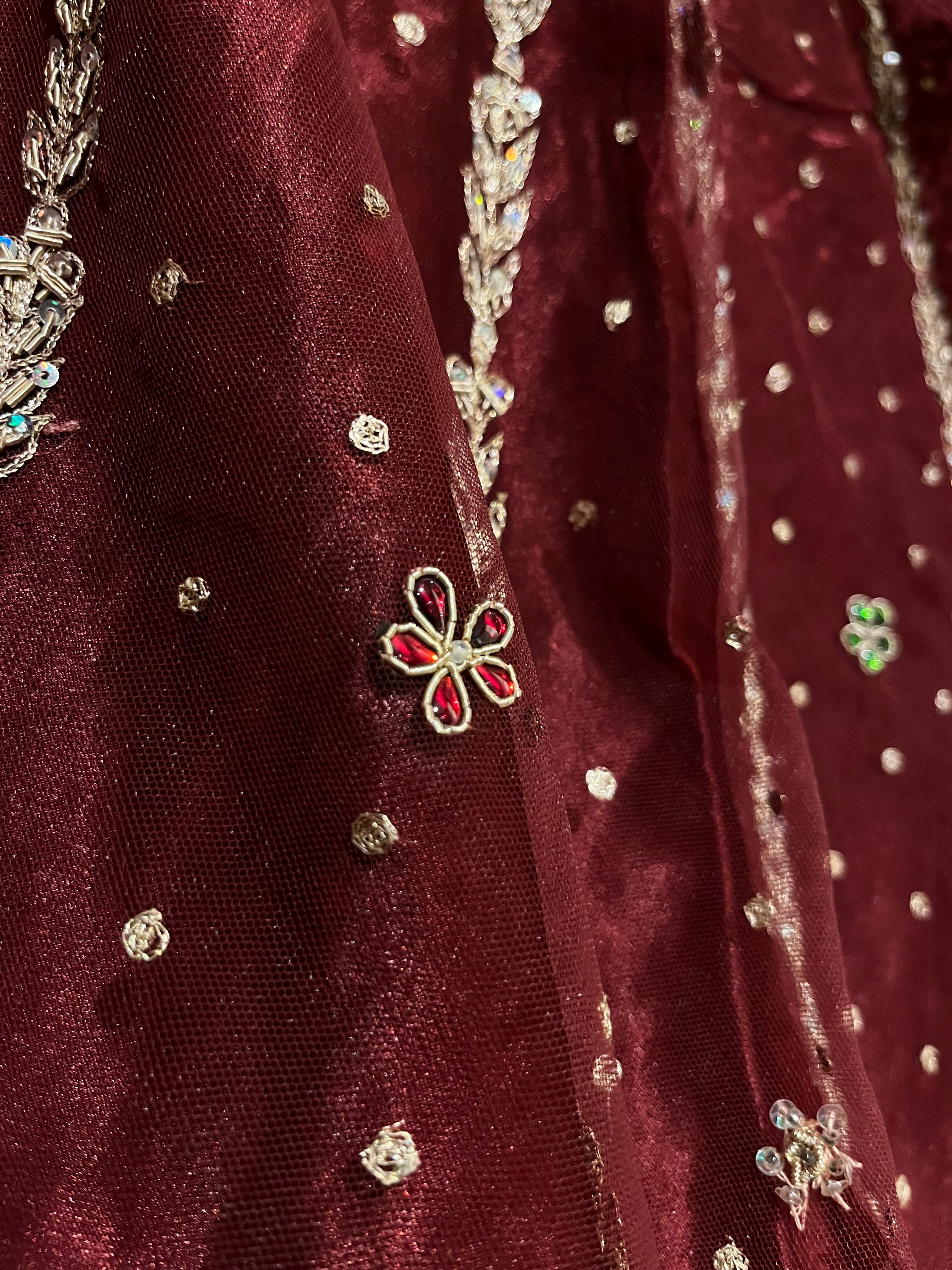 Rajwada style net lehenga set