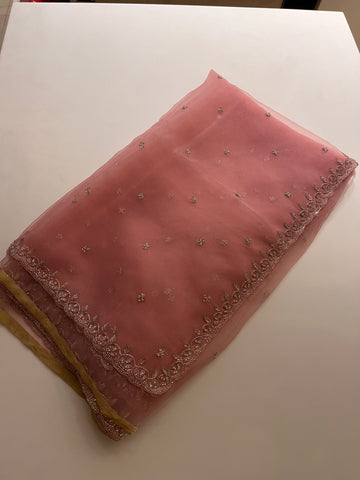 Pretty In Pink Organza Saree