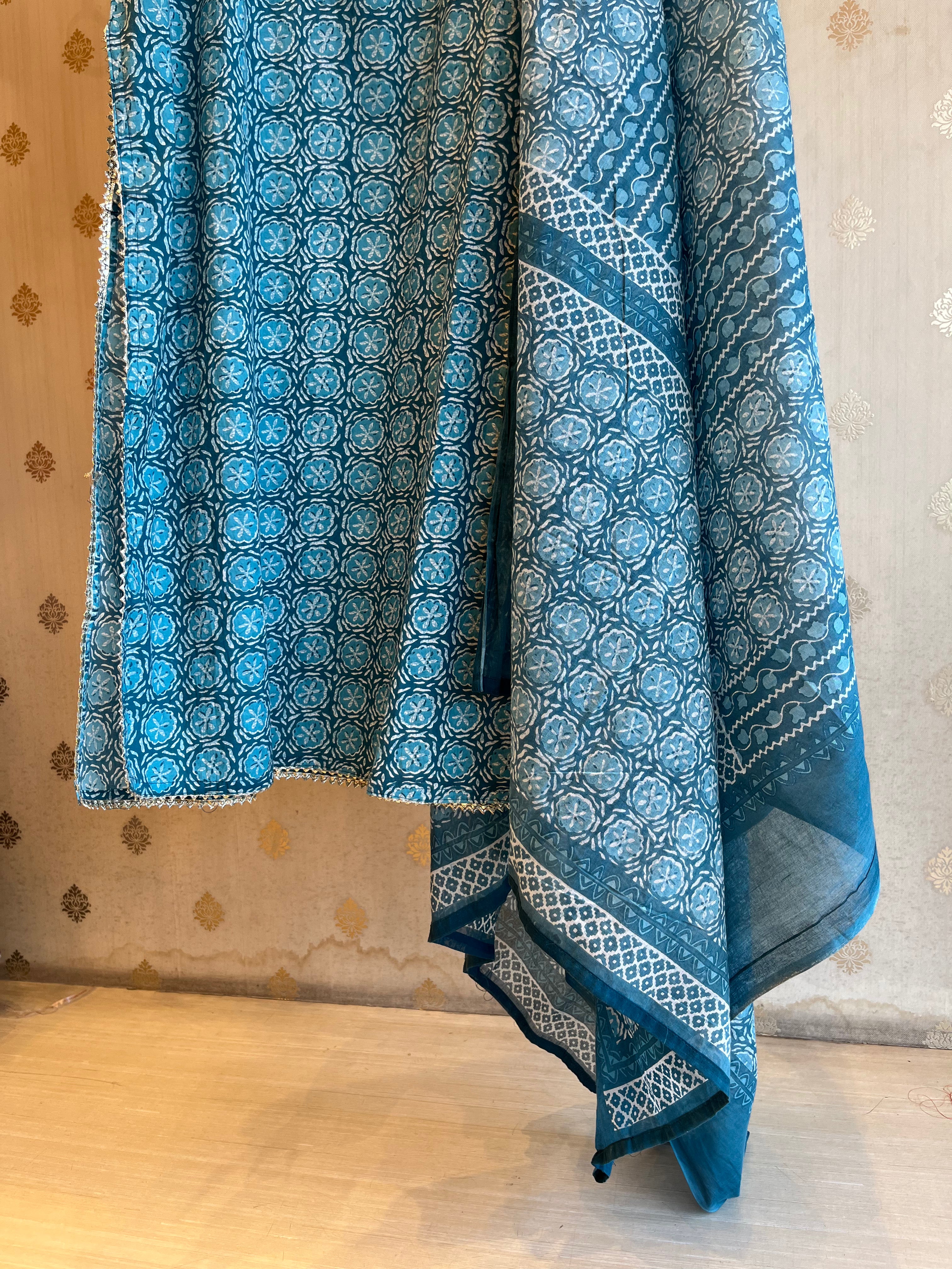 Hues of Blue Kurti and Dupatta