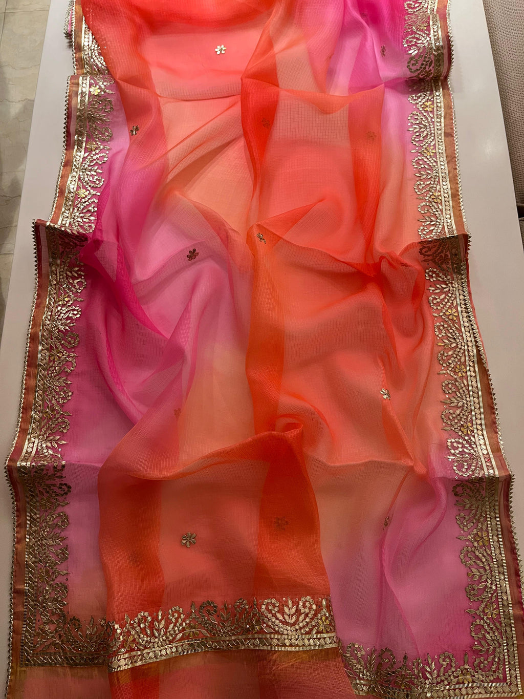 Orange pink shaded