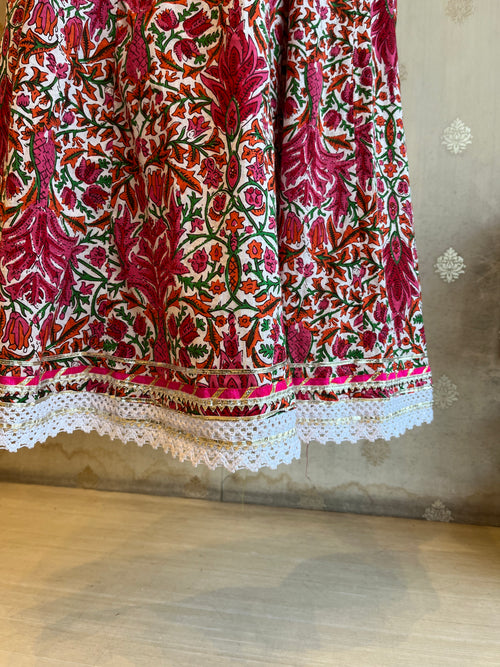 Pink Floral Kurti