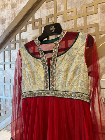 Traditional Red Anarkali
