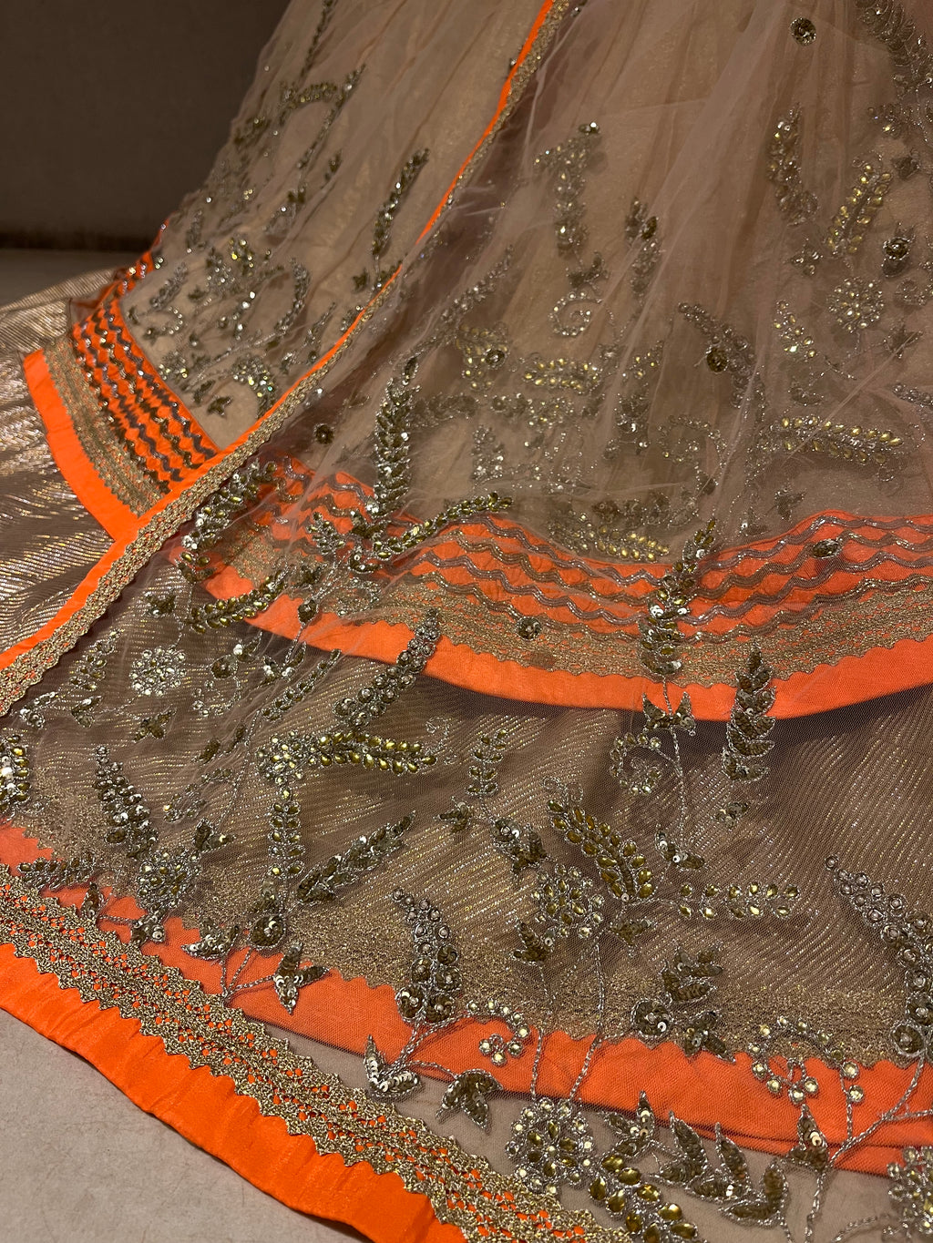 Crème Lehenga set