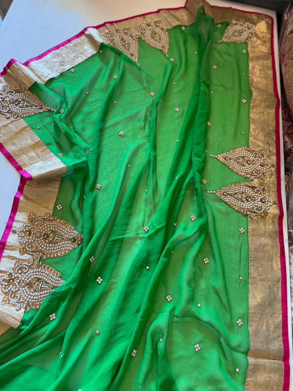 Pure platinum double diamond chiffon