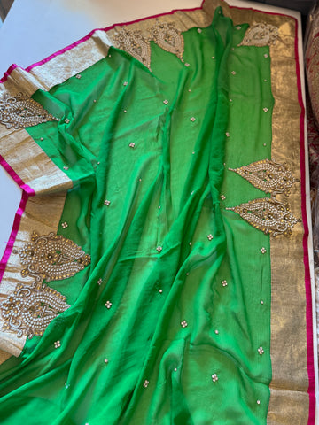 Pure platinum double diamond chiffon