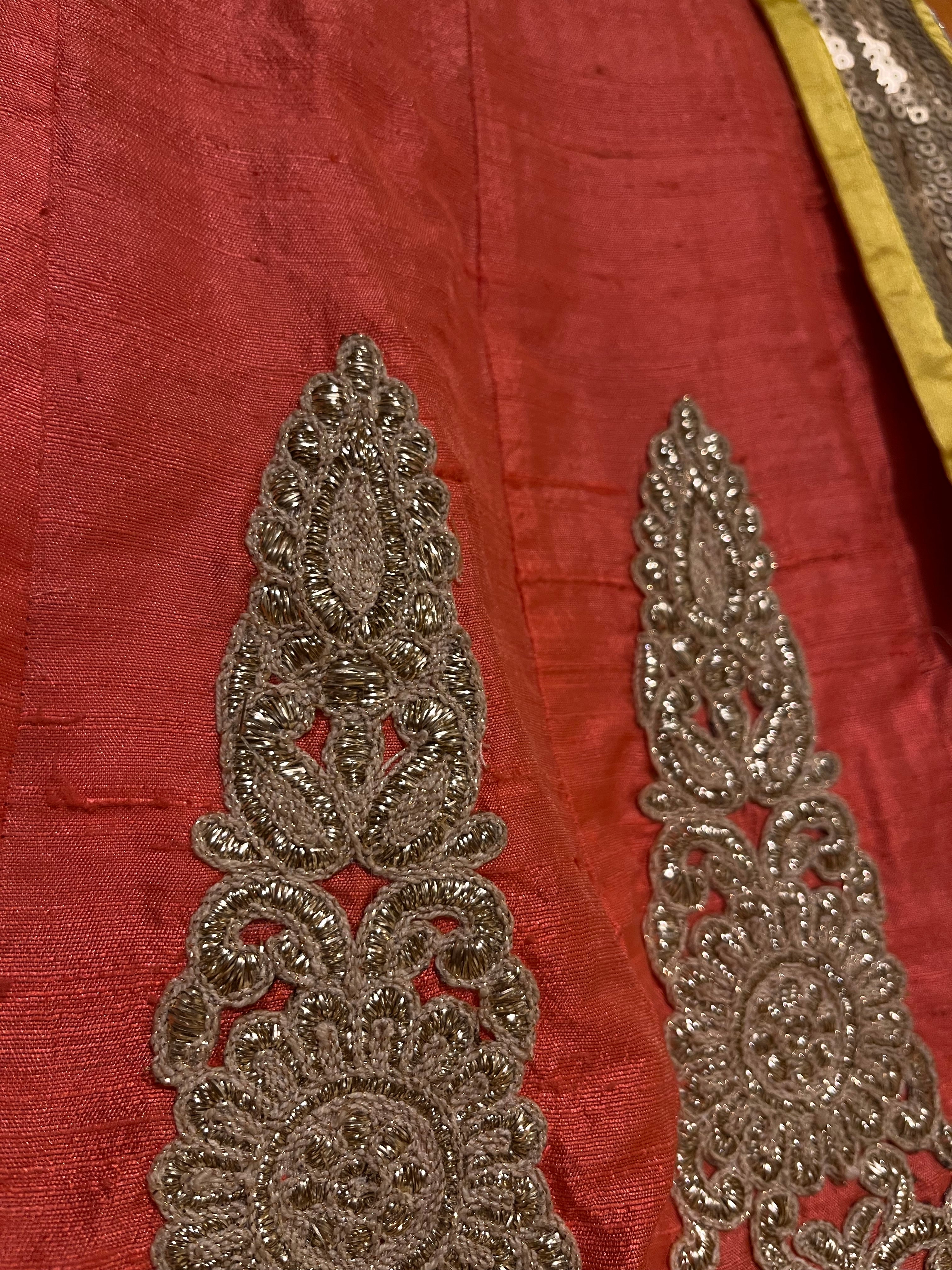 yellow&peach lehenga set