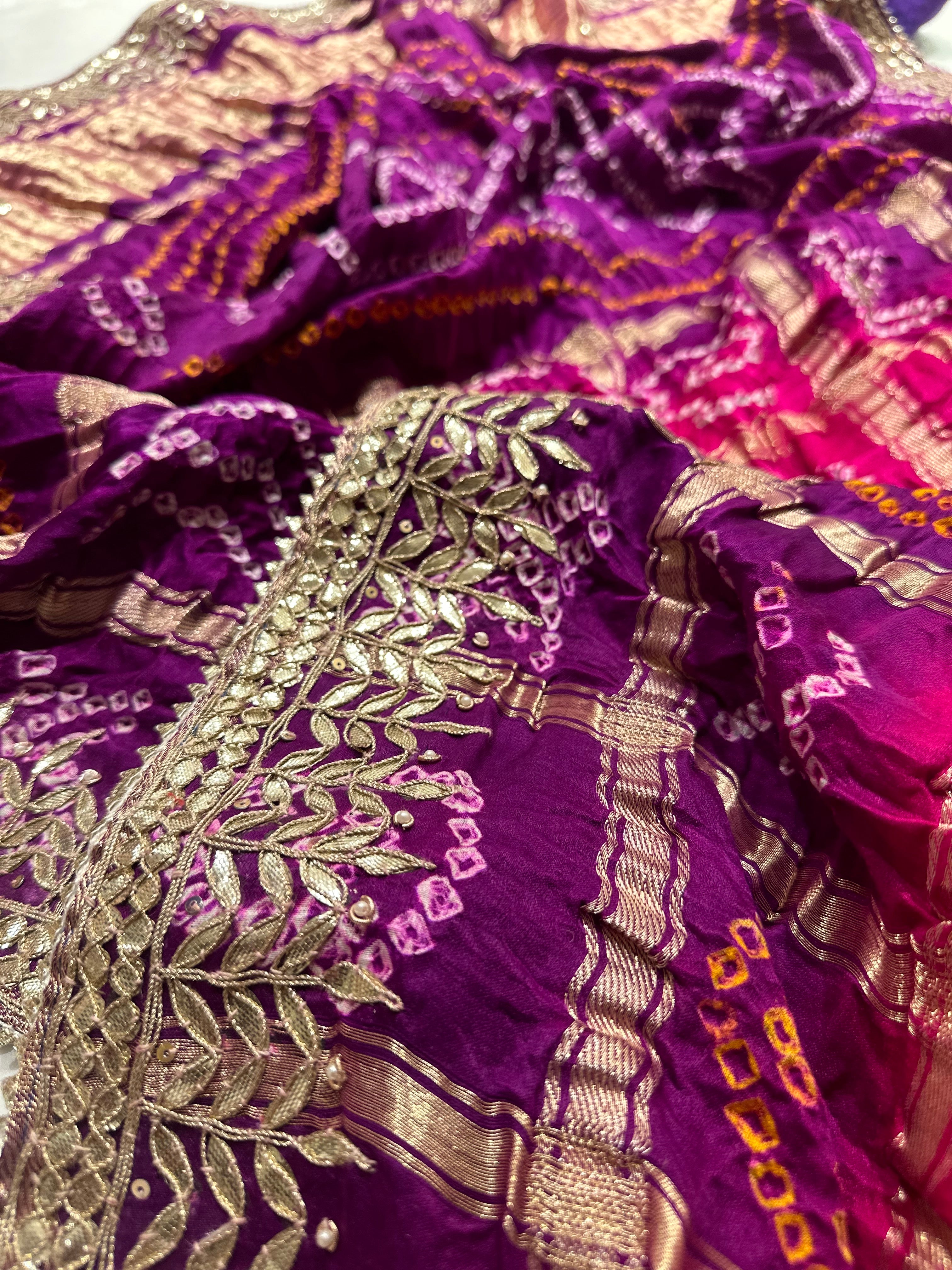 Gajji silk Gharchola saree