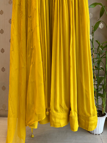 Summer Yellow anarkali set