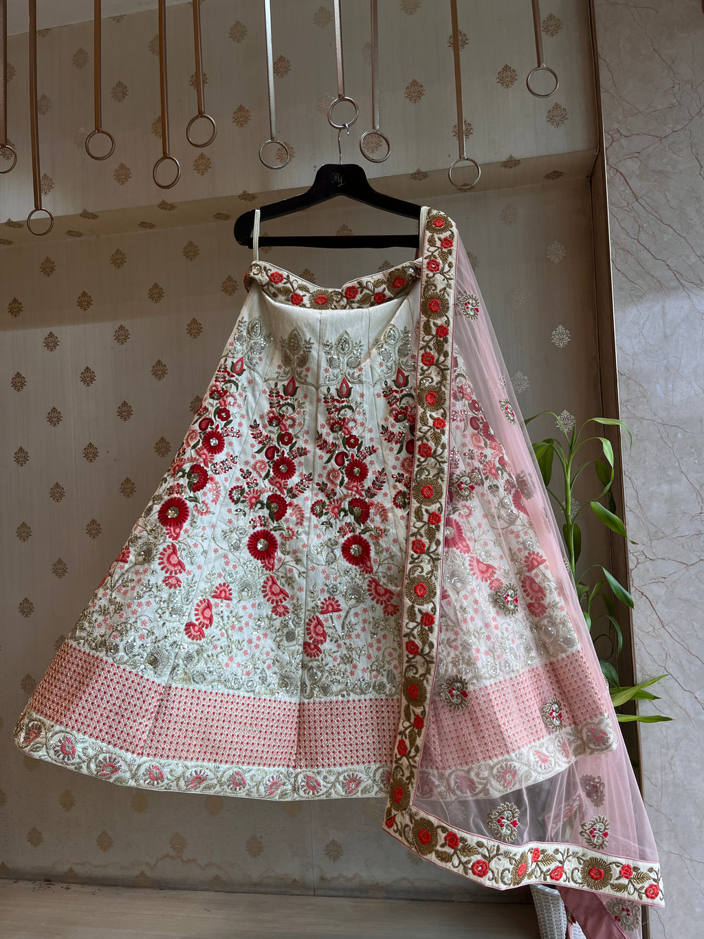Floral Ivory lehenga set