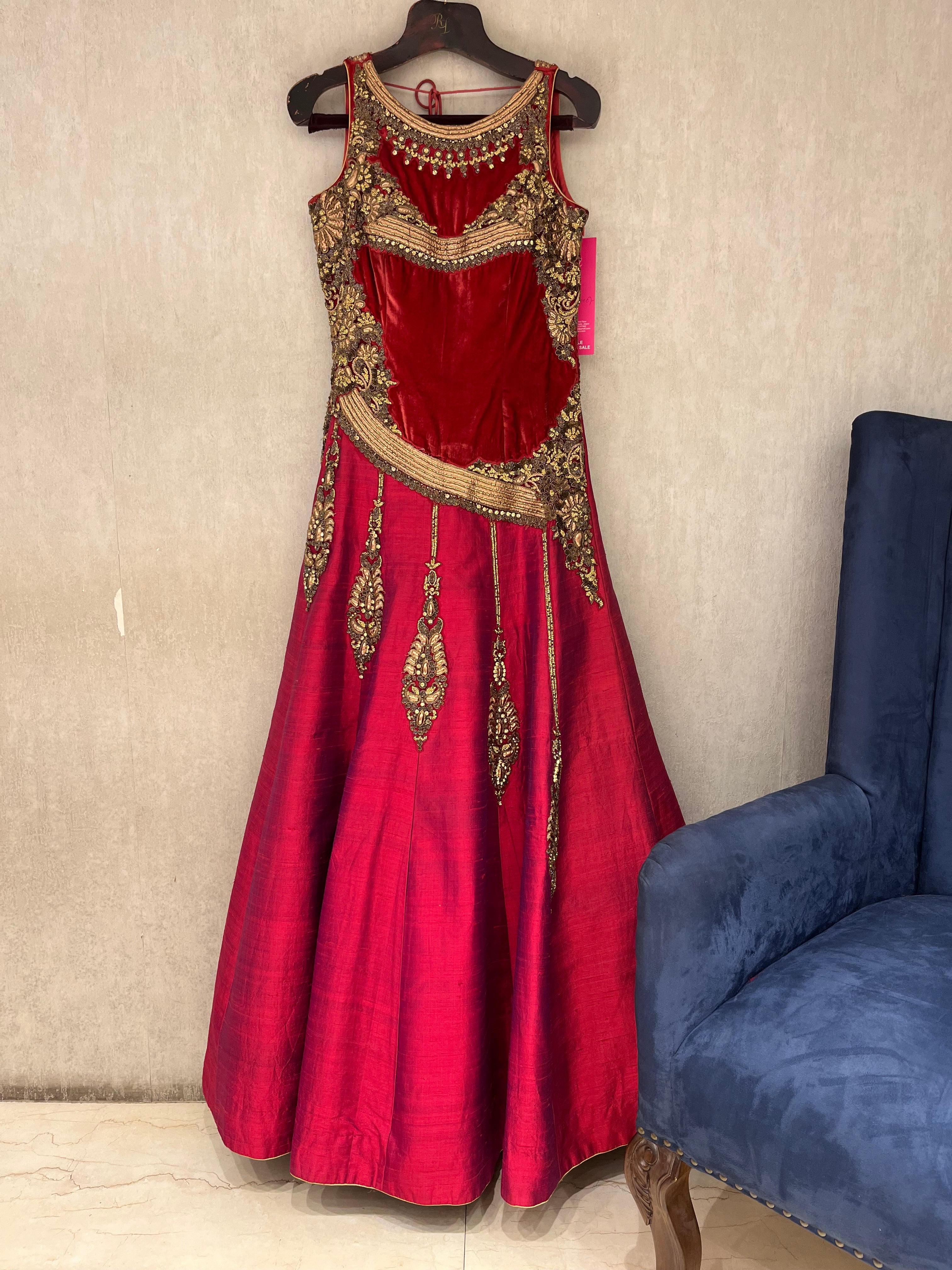 Red Silk Gown
