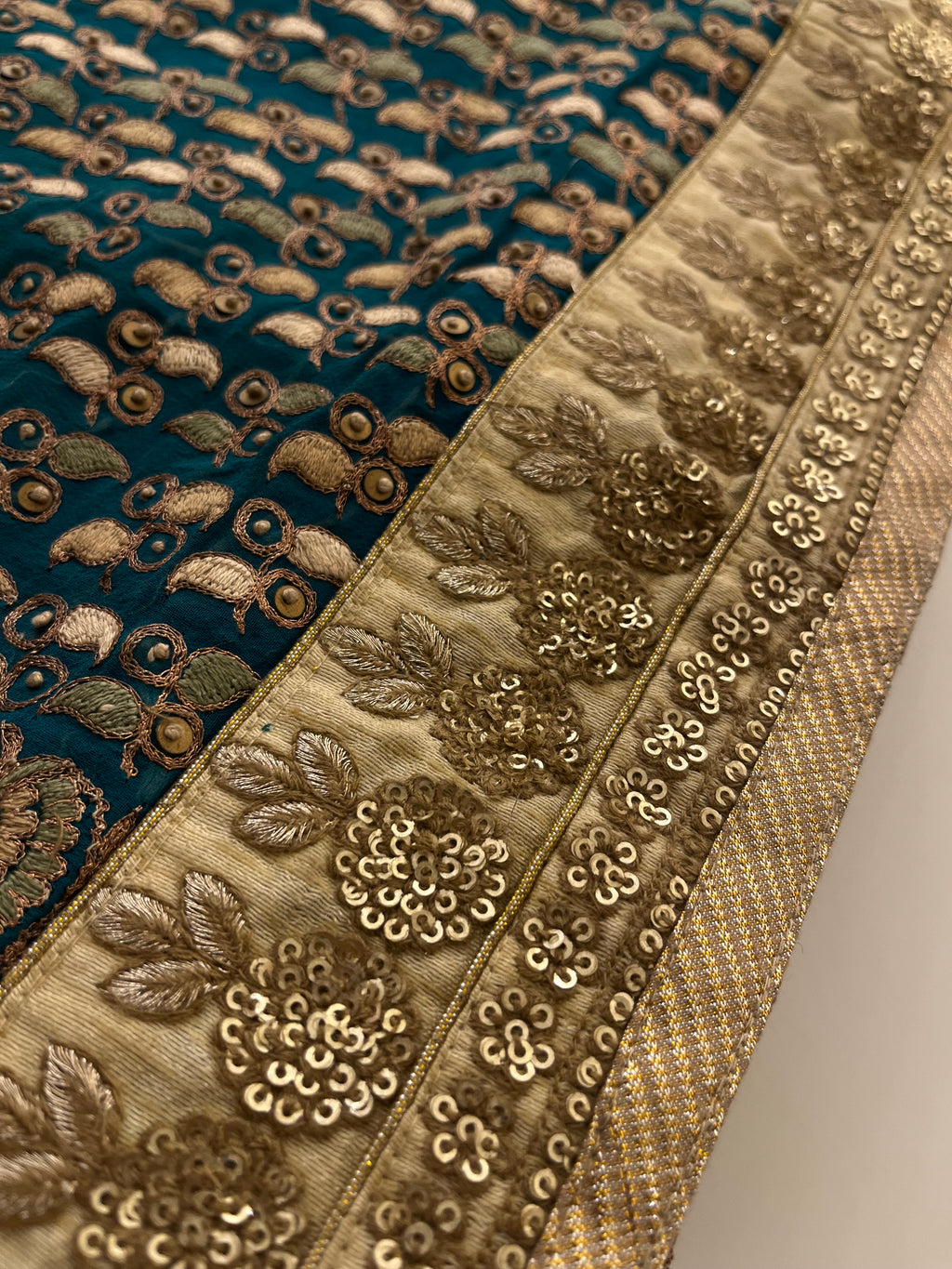 Teal Green Designer Saree