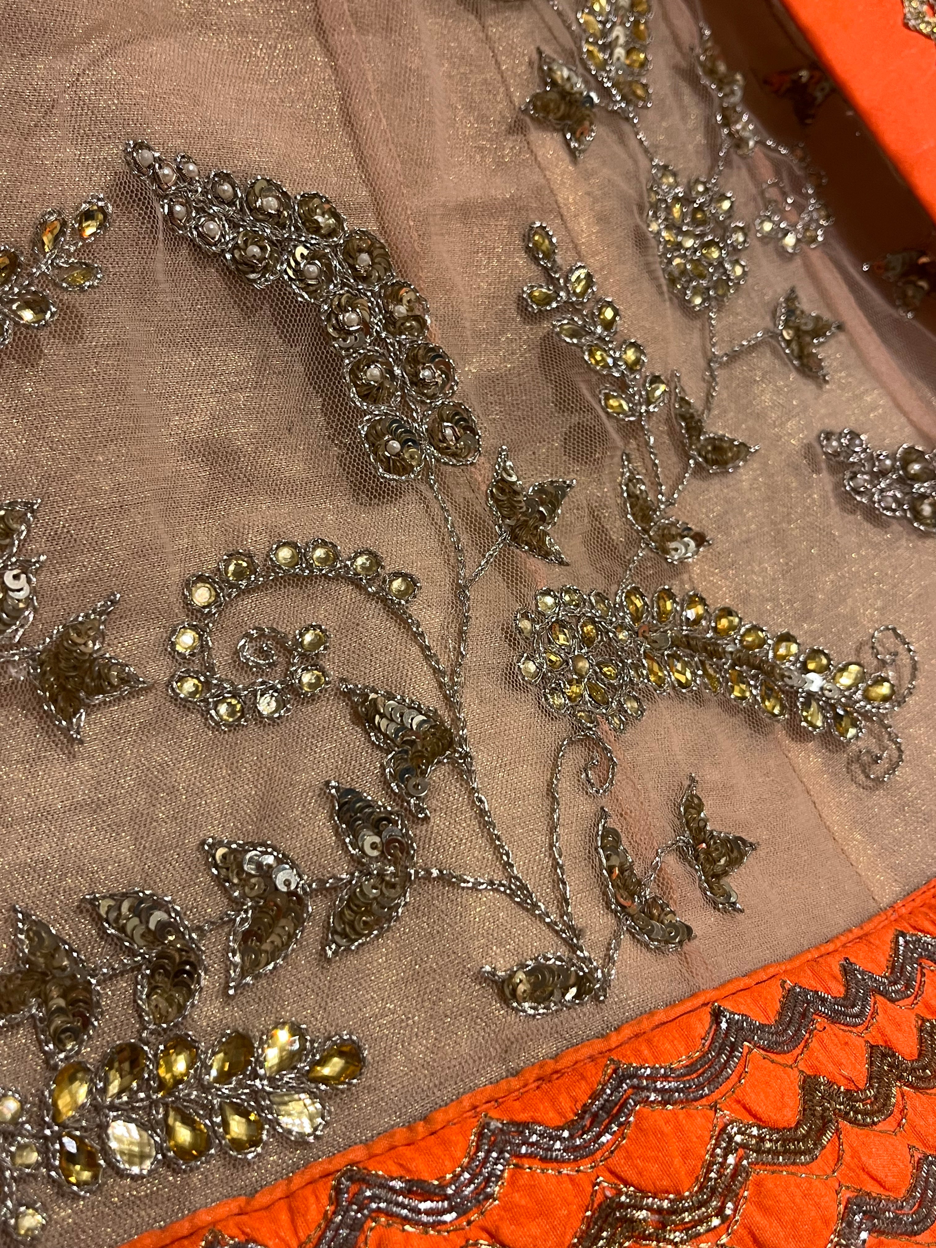 Crème Lehenga set