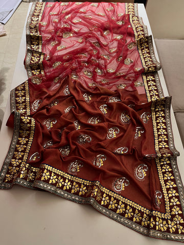 Half & Half Net Saree