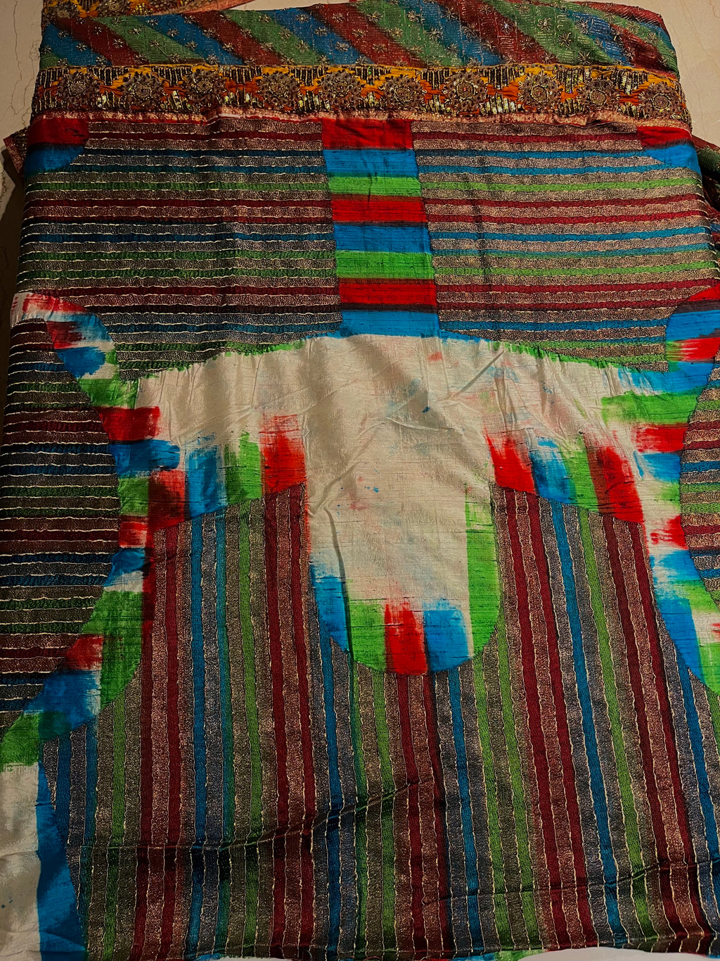 Multi-coloured Havy Zari Lehenga set