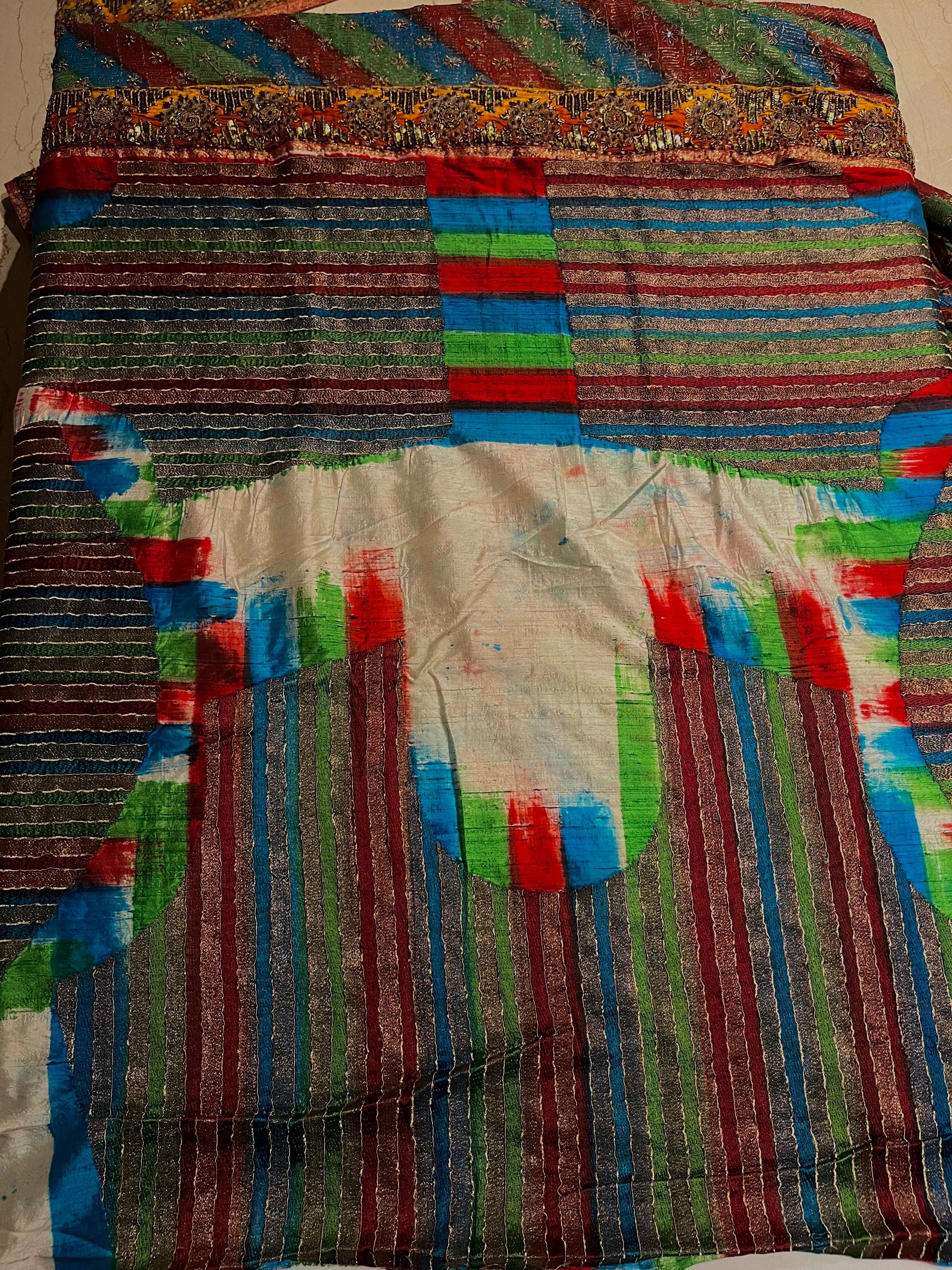 Multi-coloured Havy Zari Lehenga set