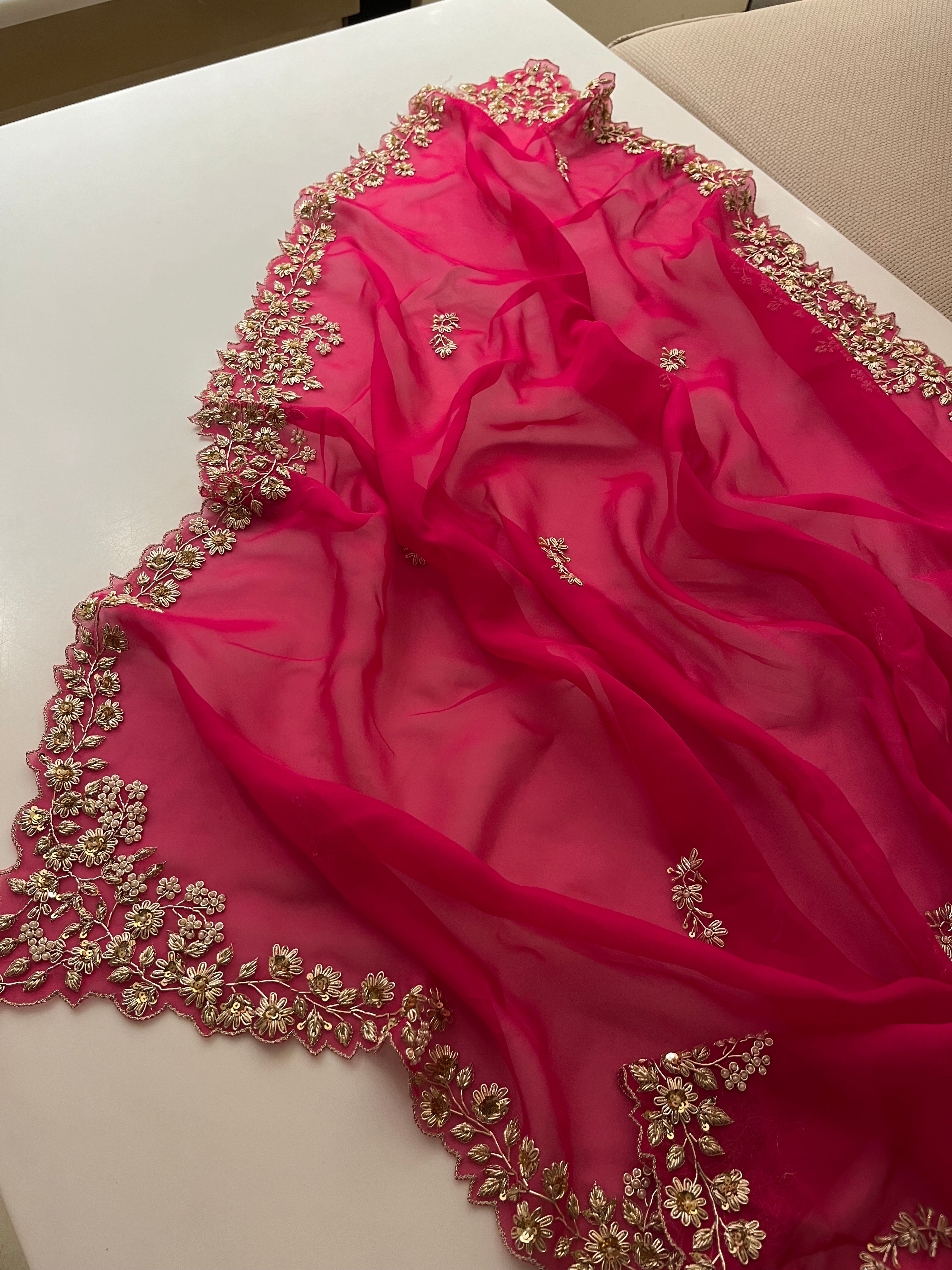 Raani pure Organza Saree