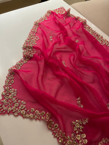 Raani pure Organza Saree