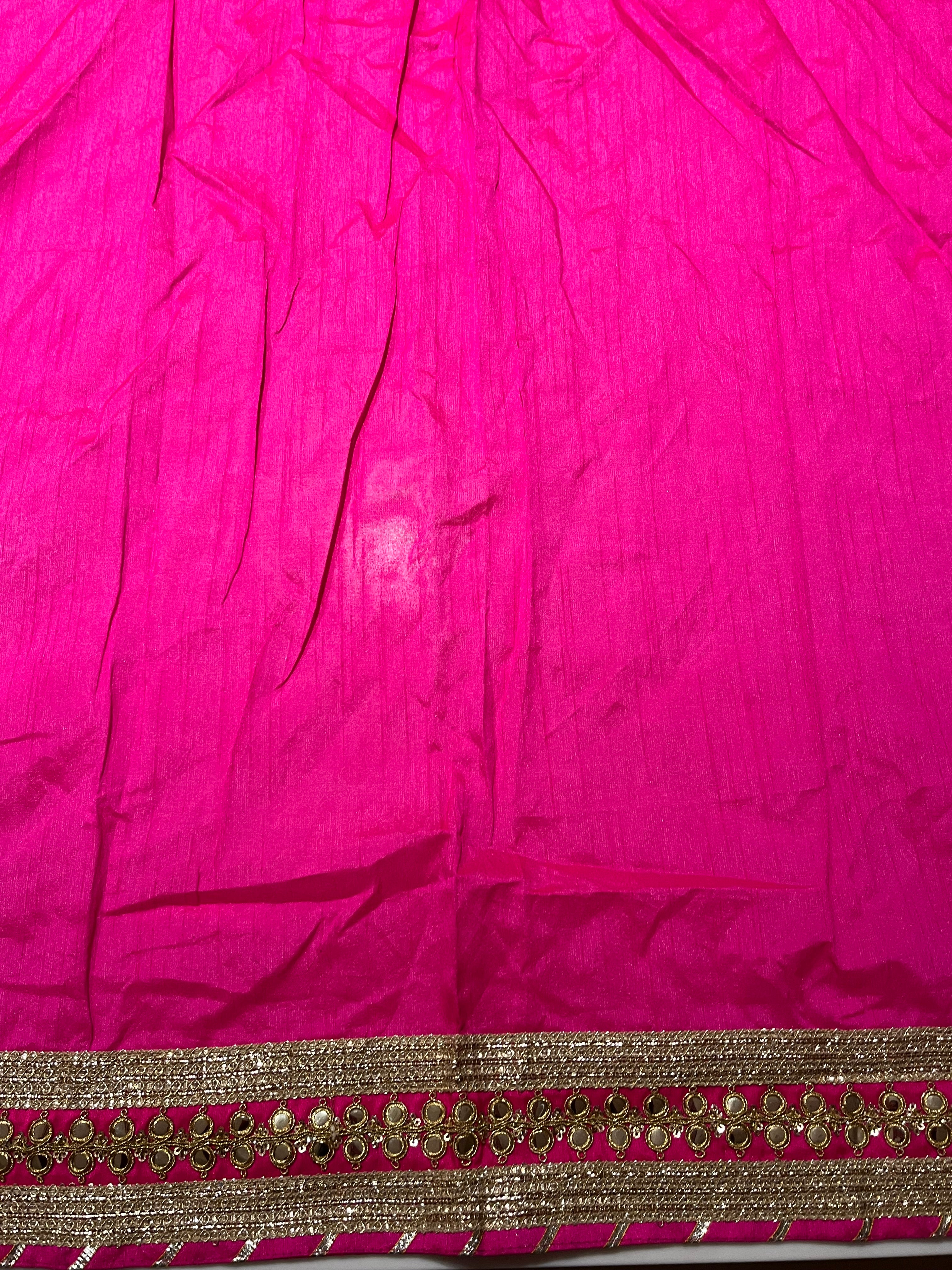 Crème & Golden Net Lehenga Set