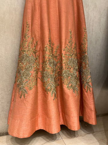 Peach Silk Gown