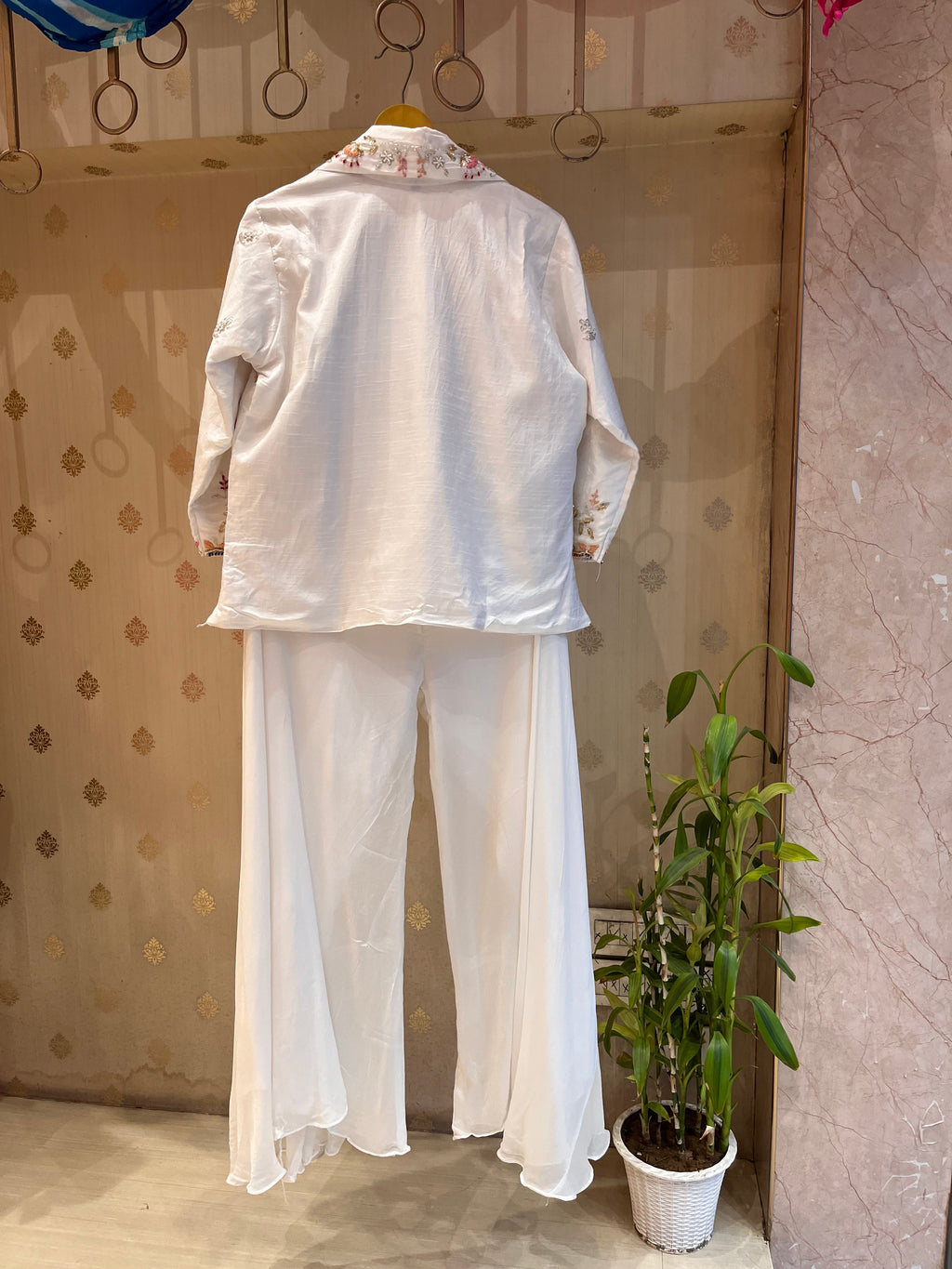 3 peice embroidered indo-western set
