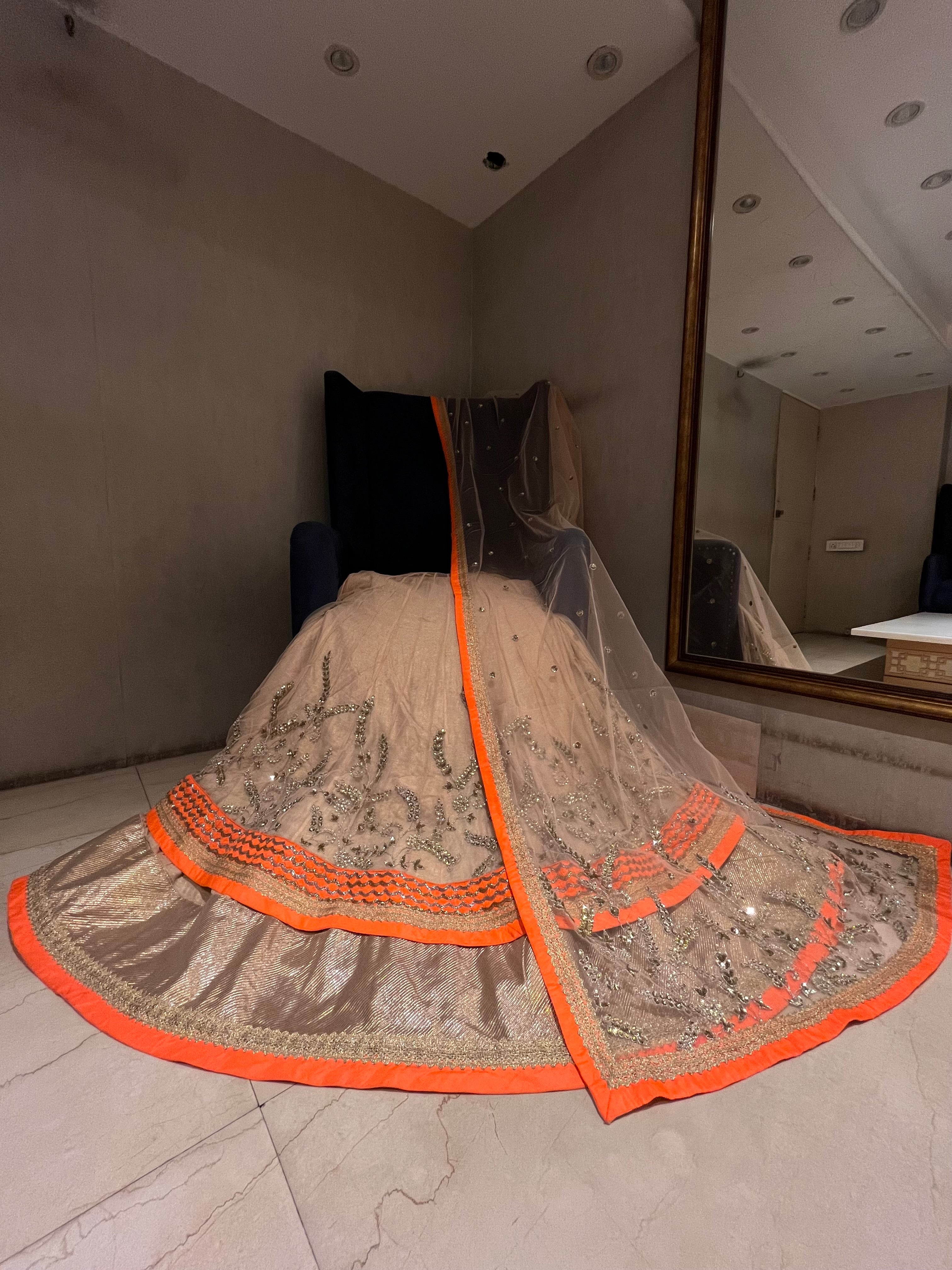 Crème Lehenga set