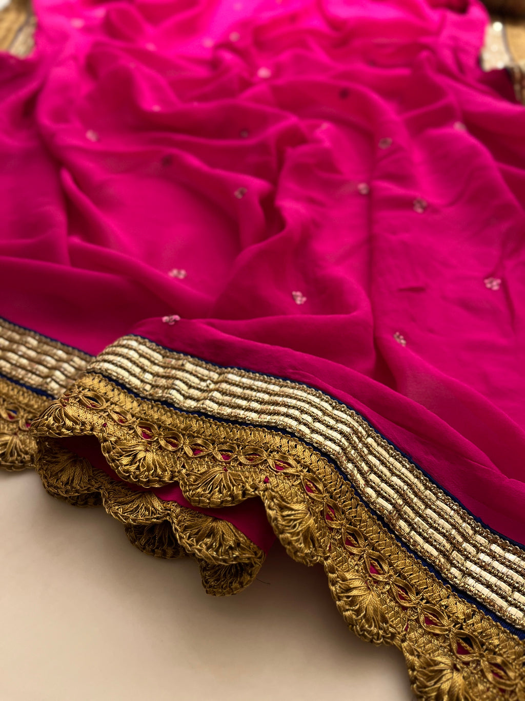 Raani Pink Georgette Saree