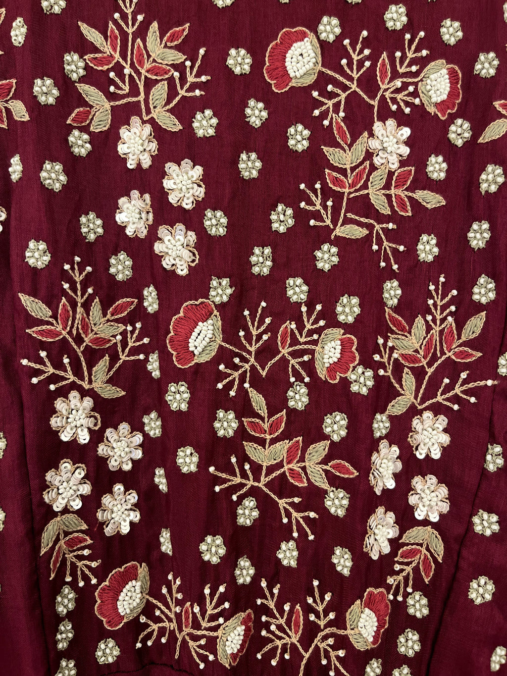 Wine and Peach Anarkali Suit