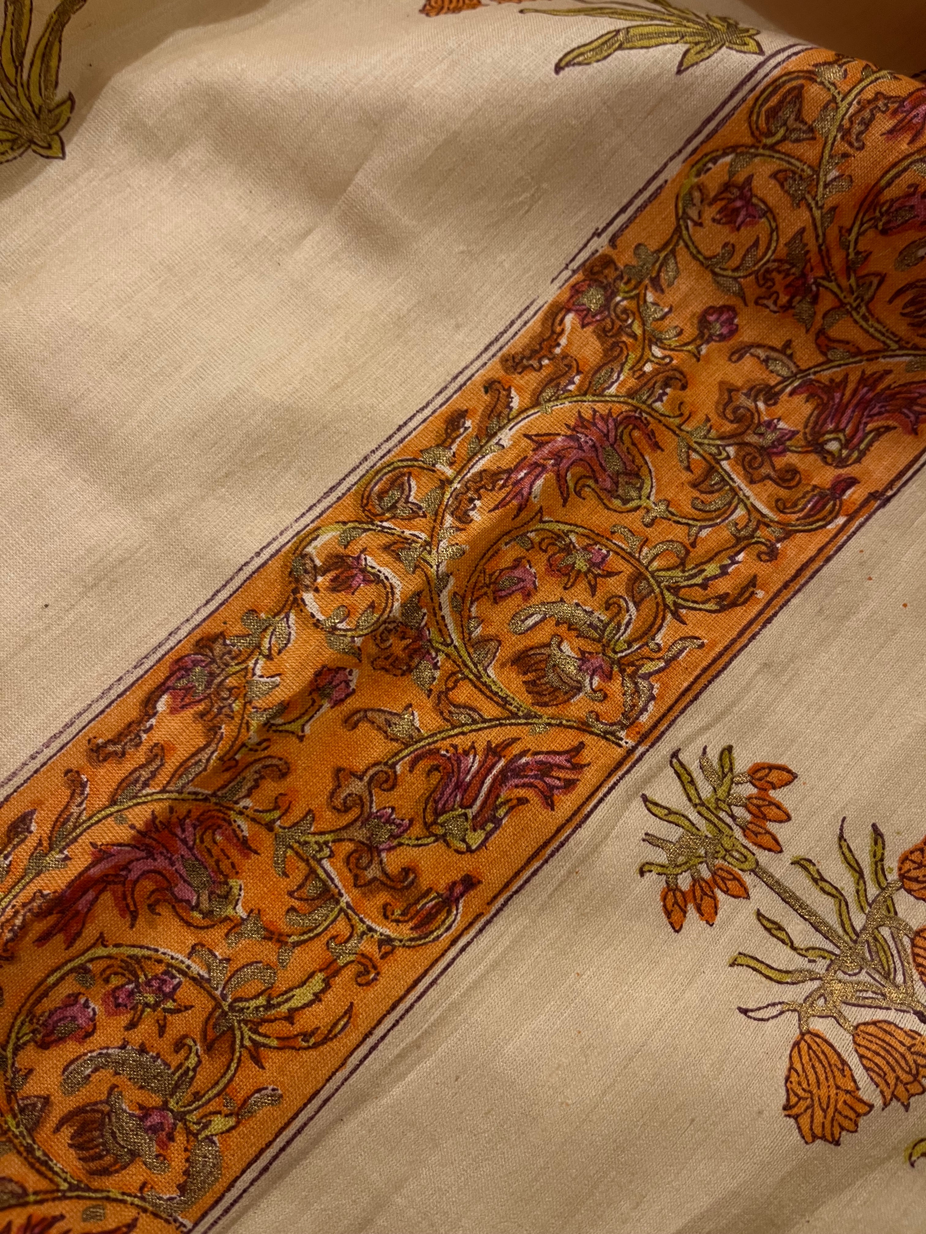Jaipuri Print Silk Saree