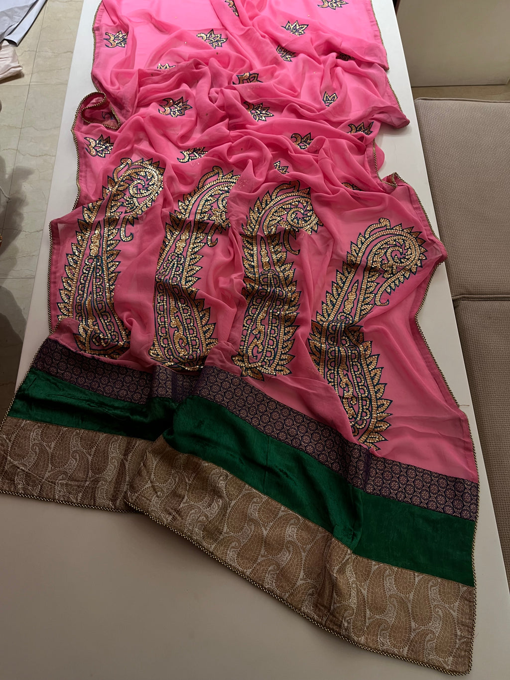 Georgette & Silk Patch Saree