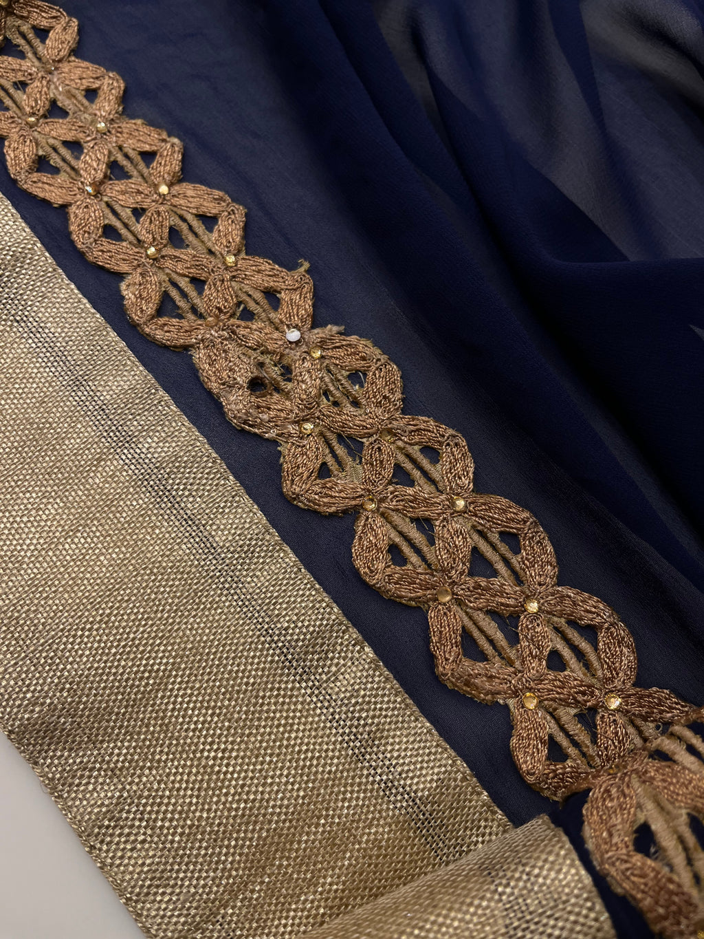 Designer Navy Saree