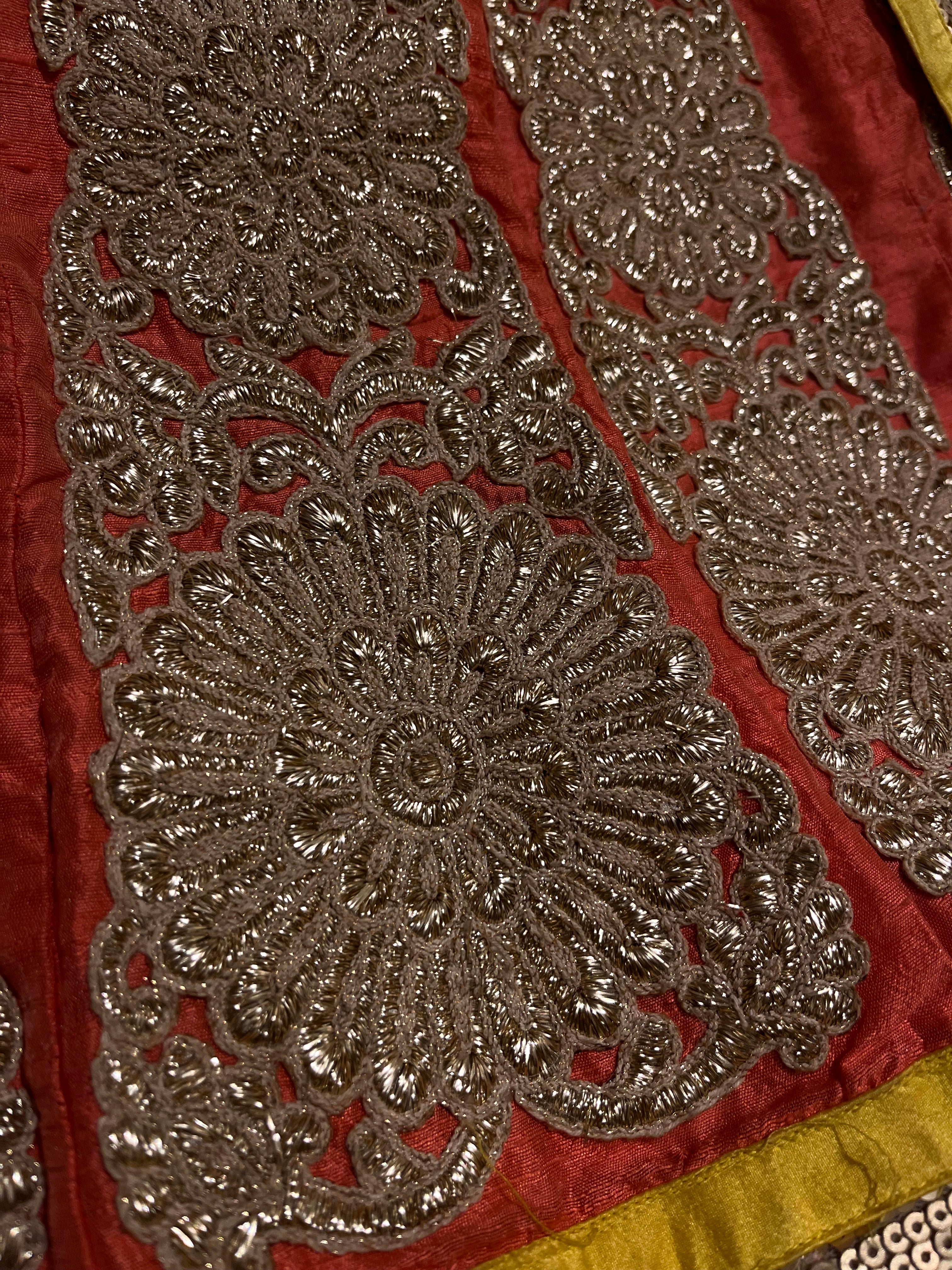 yellow&peach lehenga set