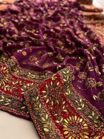 devdas paro wine saree