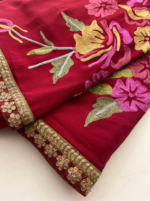 Floral Georgette Saree
