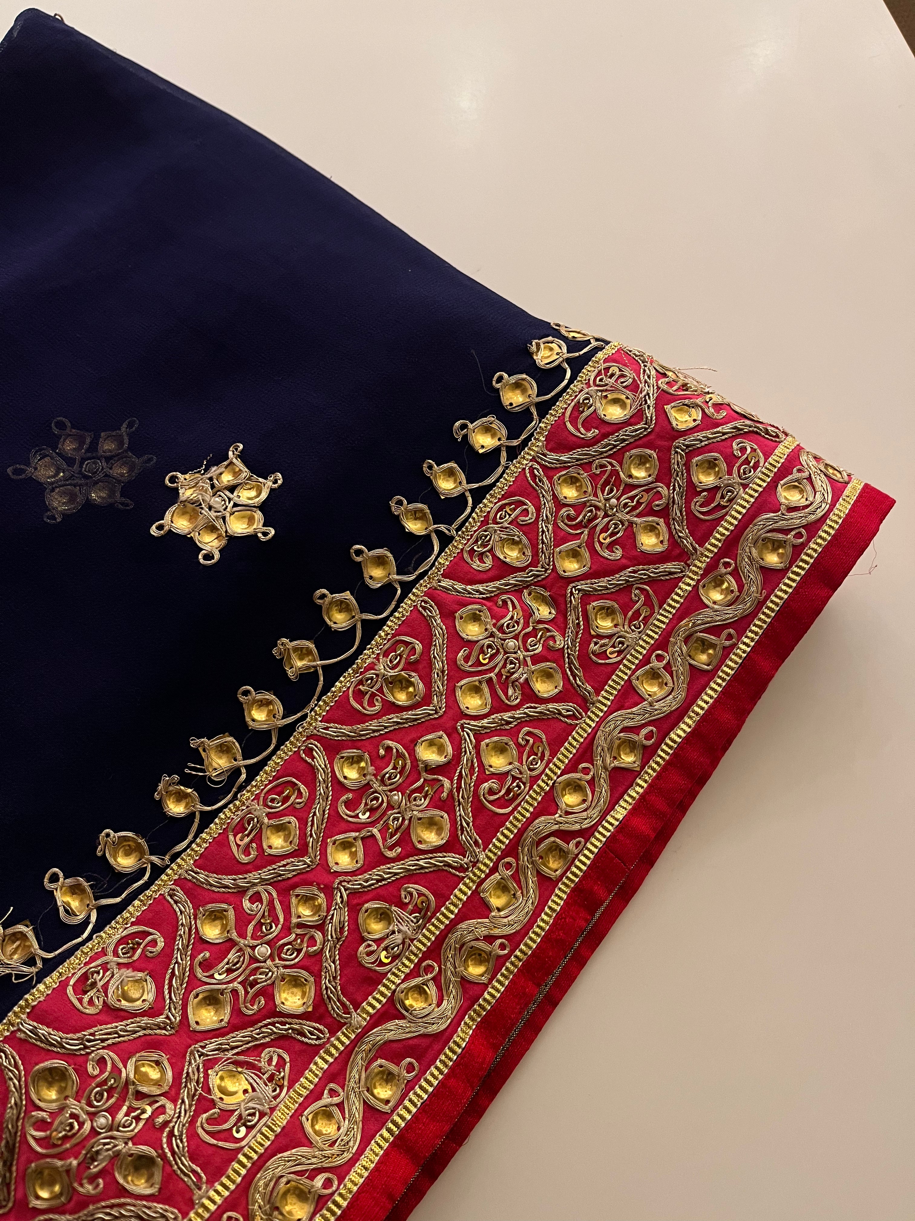 Pure Georgette Marwari Saree