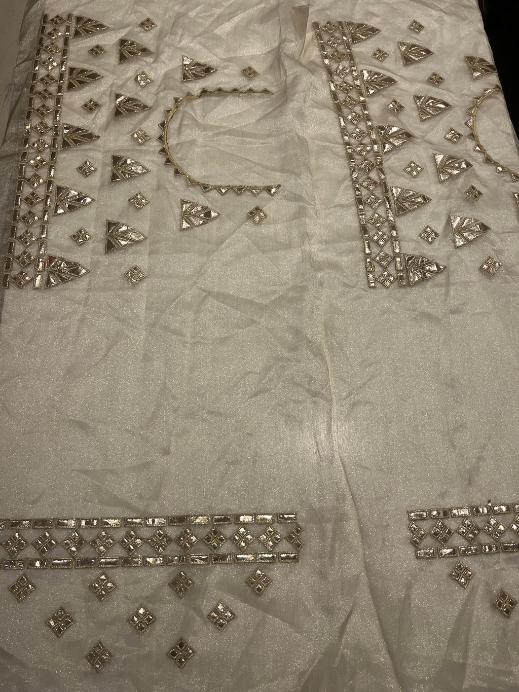 Golden Organza Lotus Lehenga Set