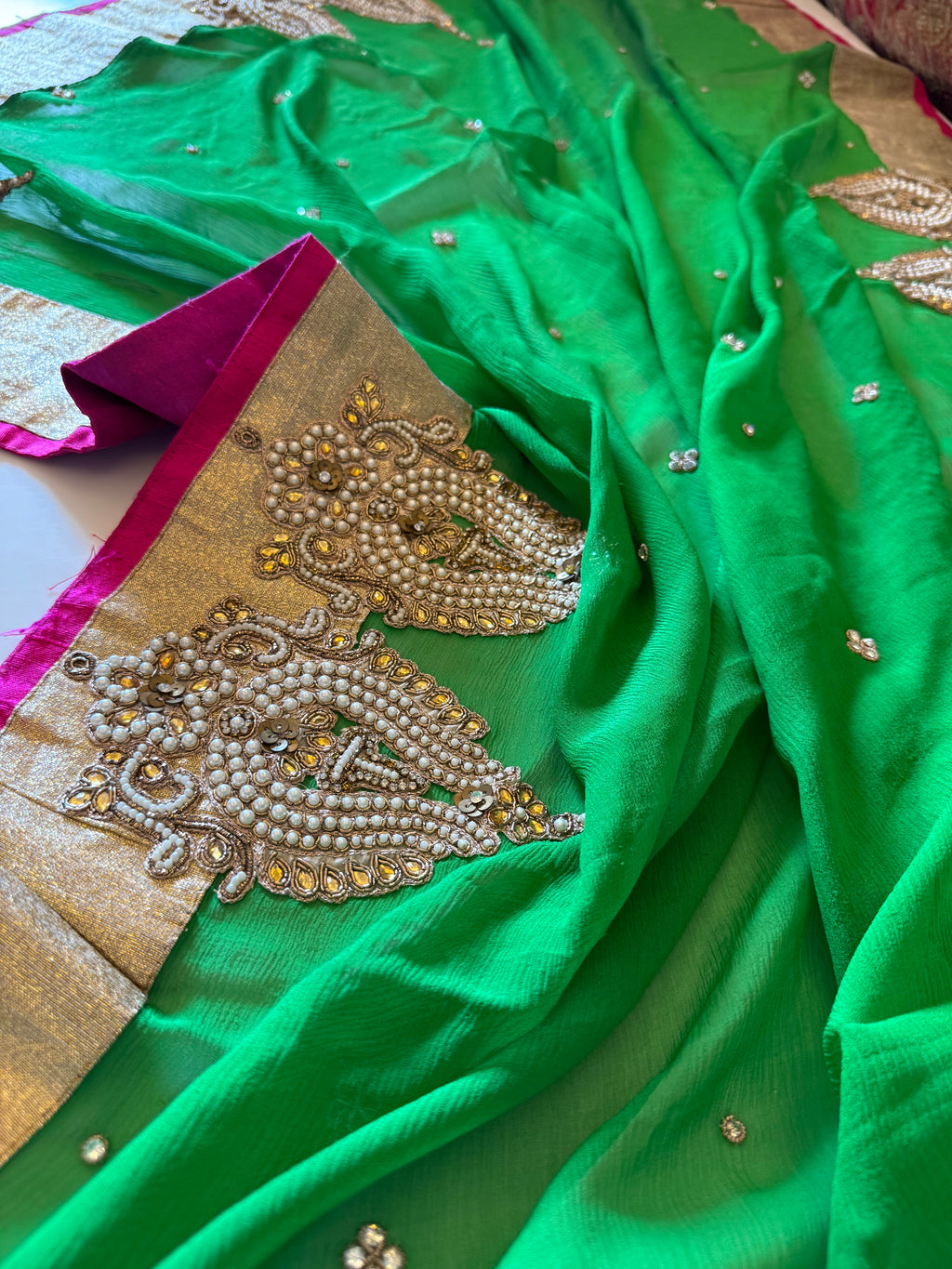 Pure platinum double diamond chiffon