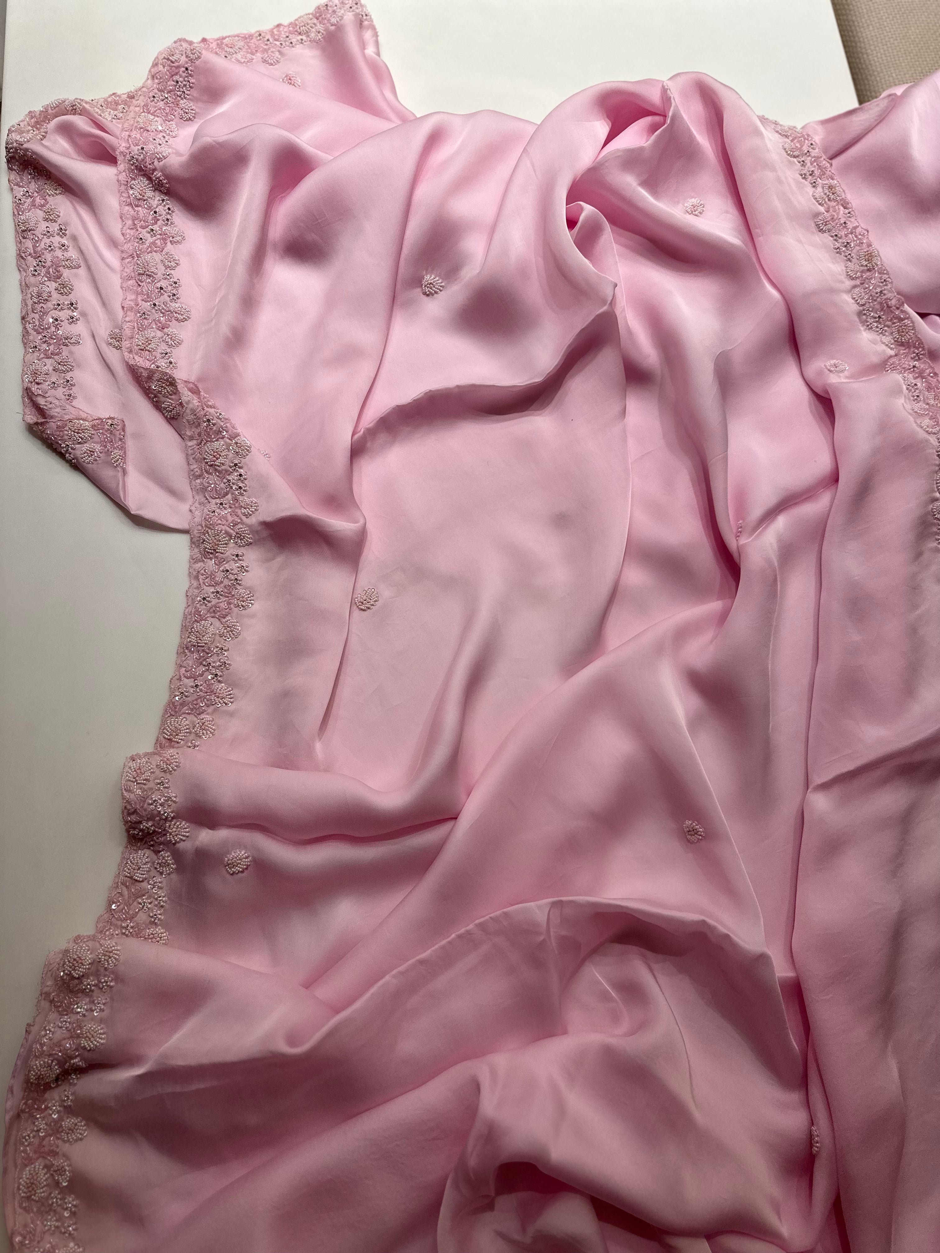 Luxe Satin Organza saree