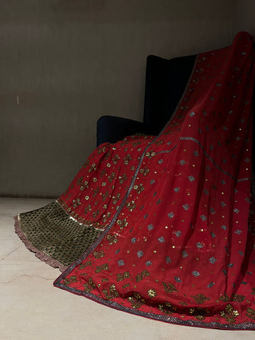 Jaipuri Gerua Lehenga Set