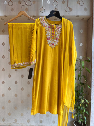 Raw Silk Suit Set