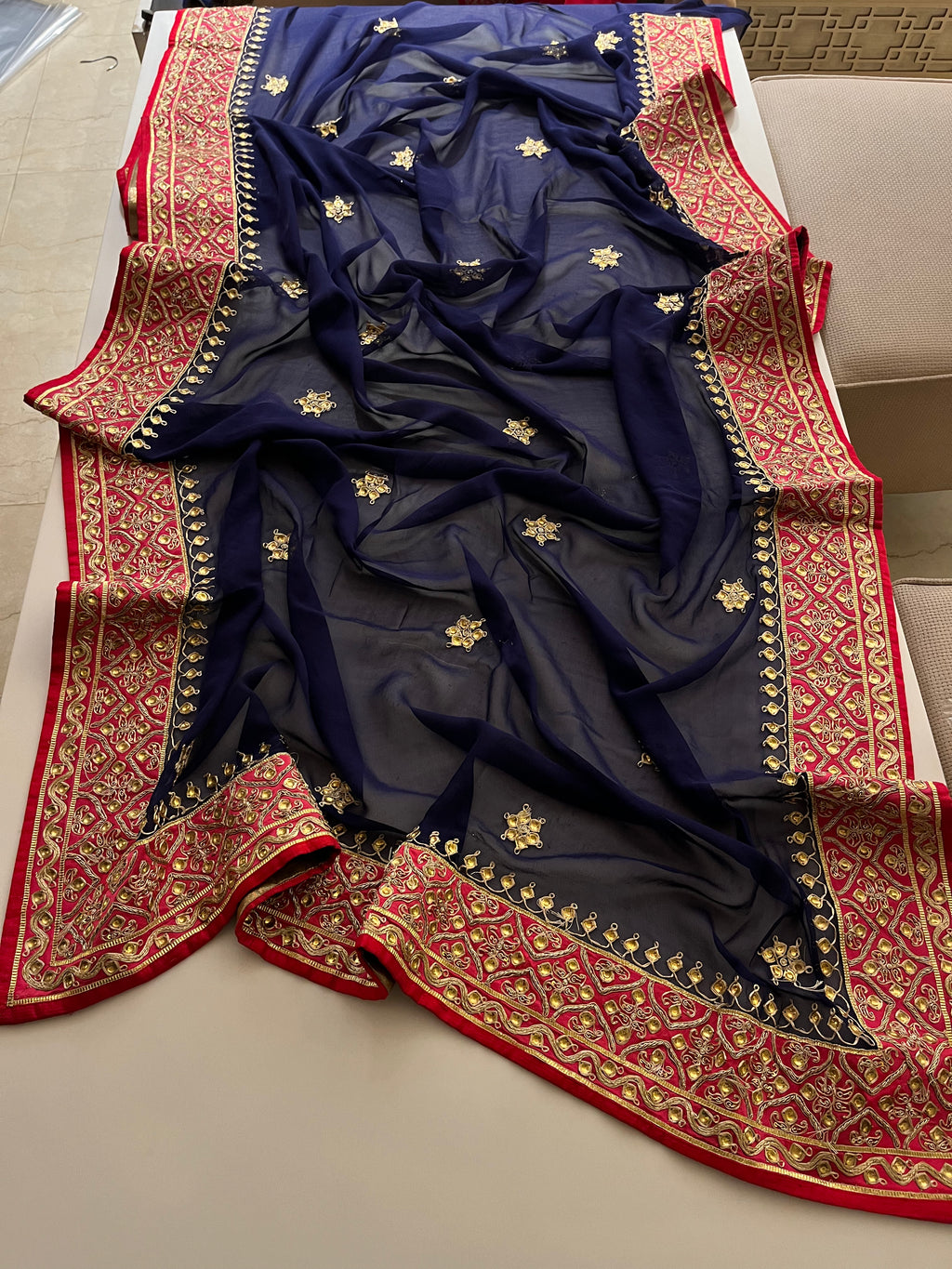 Pure Georgette Marwari Saree