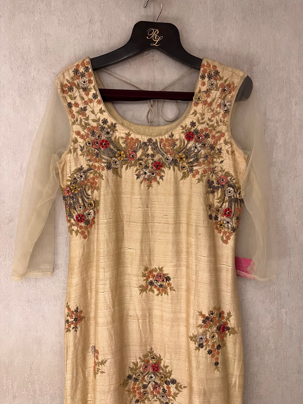 Raw Silk Crème Kurti