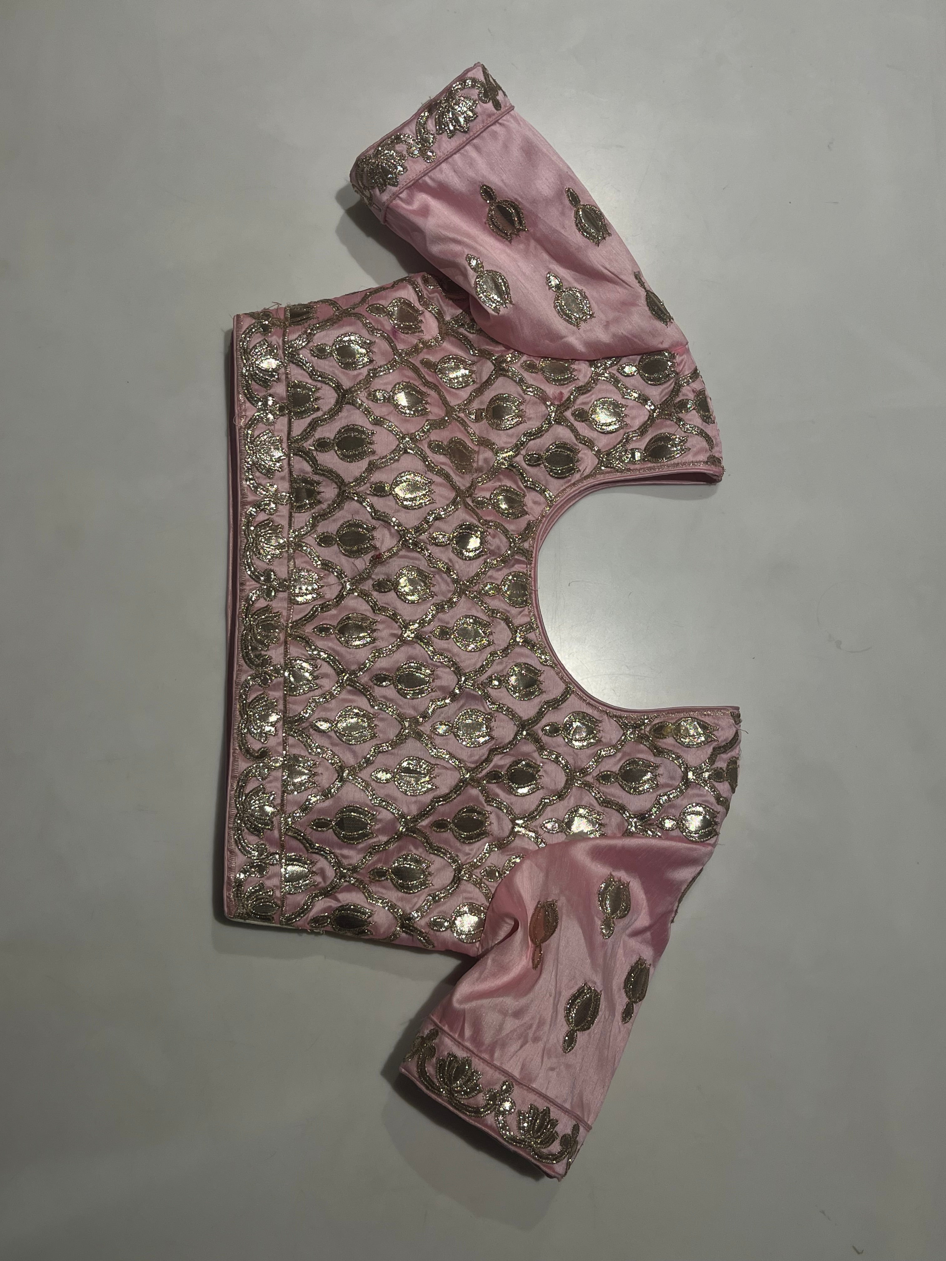 Pastel Pink Lotus Lehenga Set