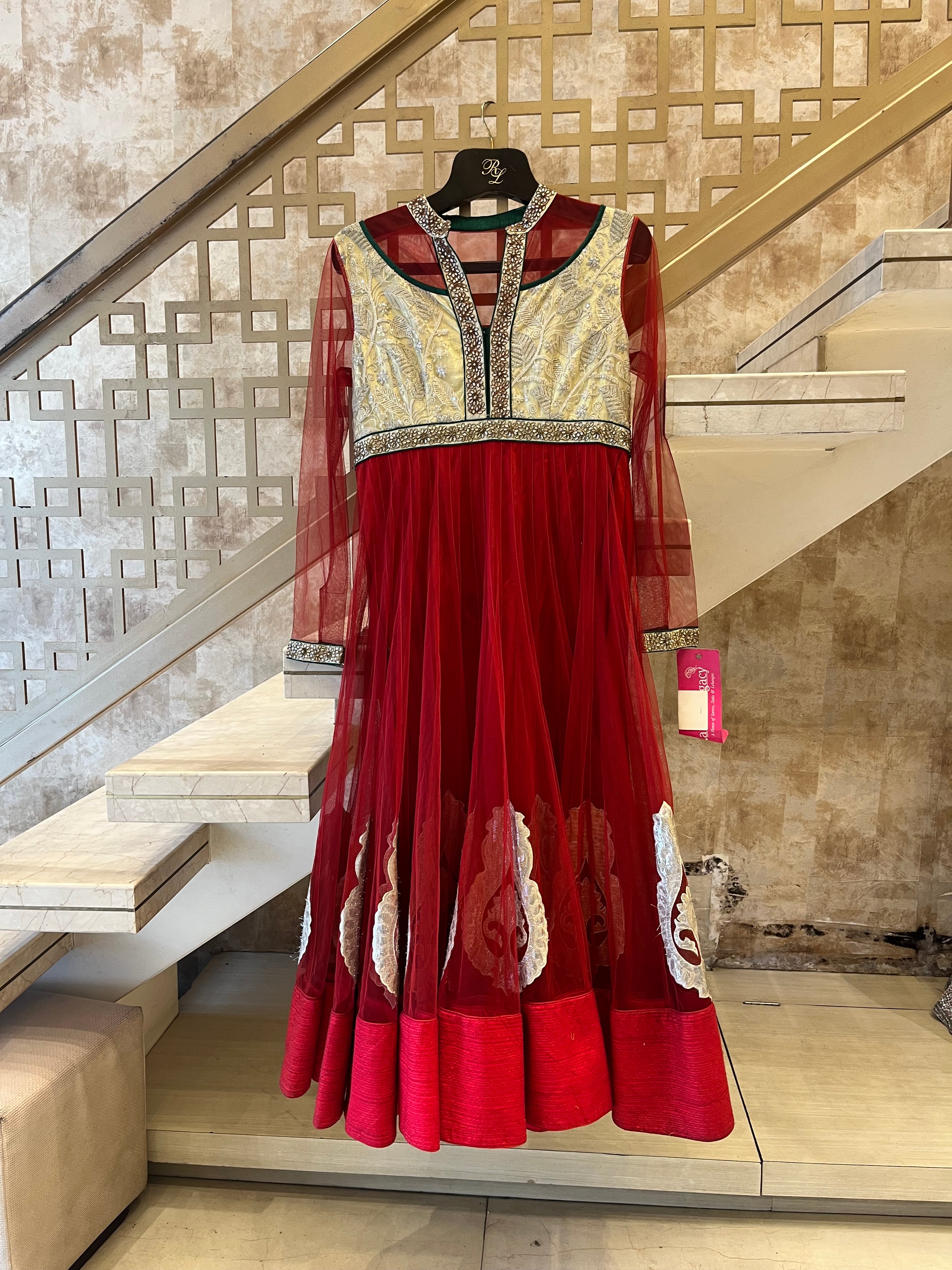 Traditional Red Anarkali