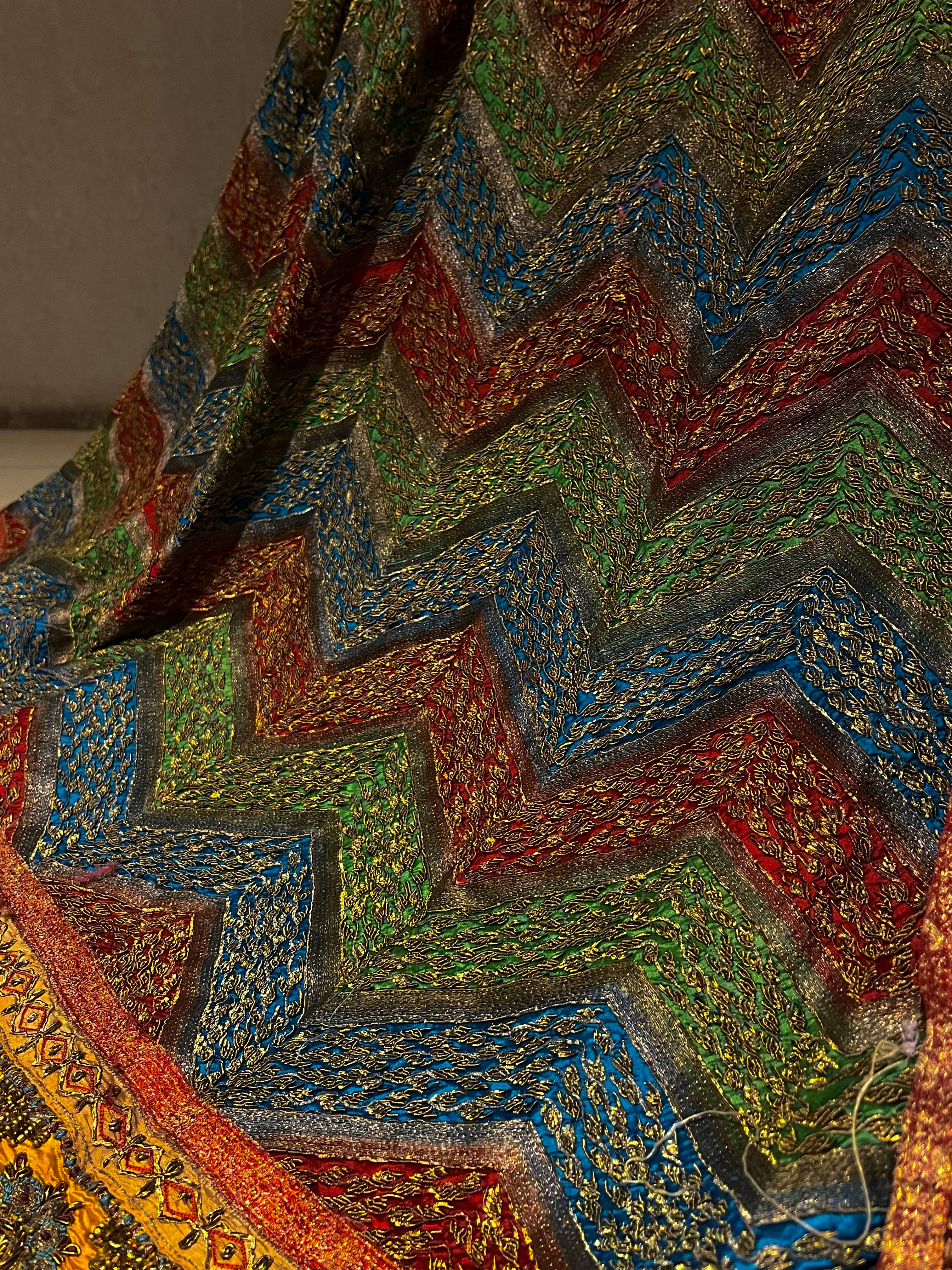 Multi-coloured Havy Zari Lehenga set