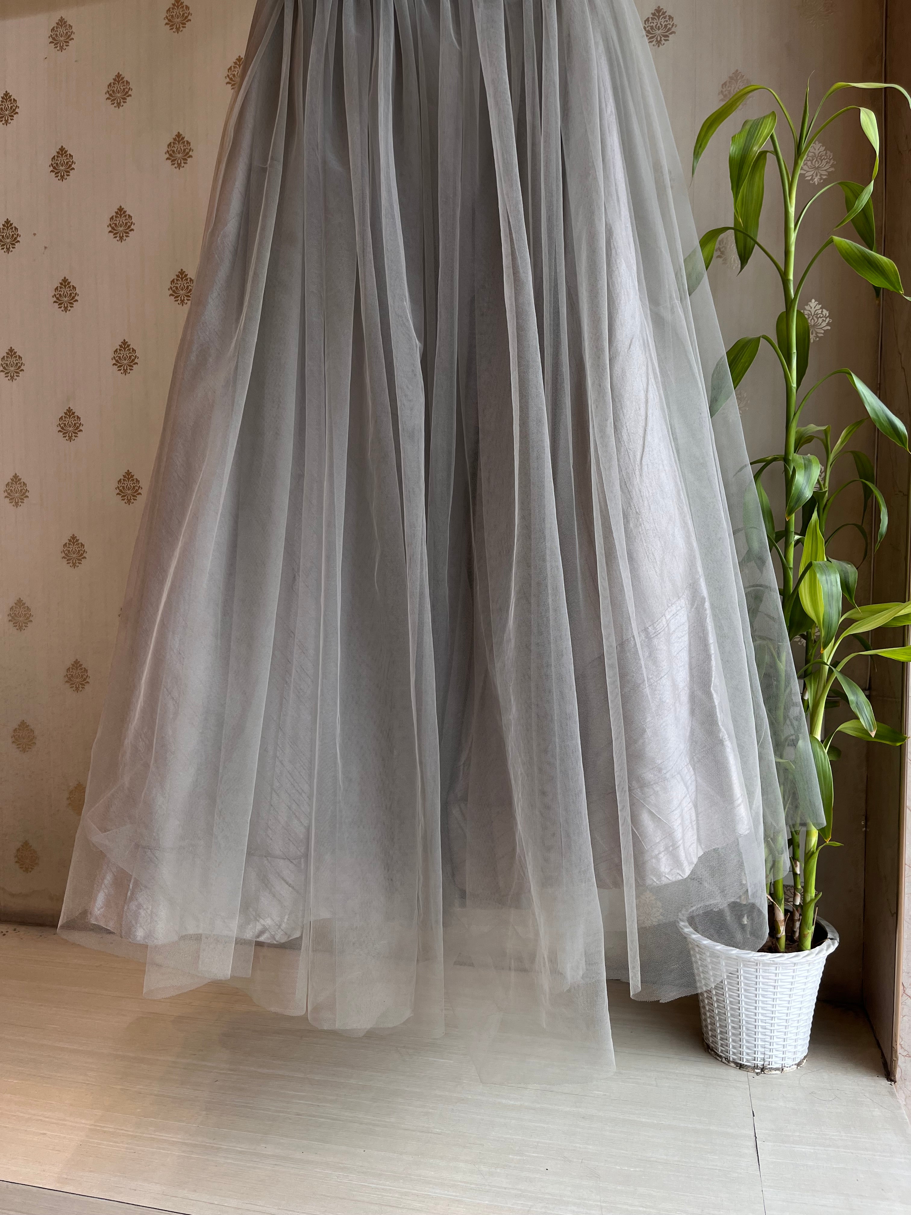 Marble Grey Indo-Western Set