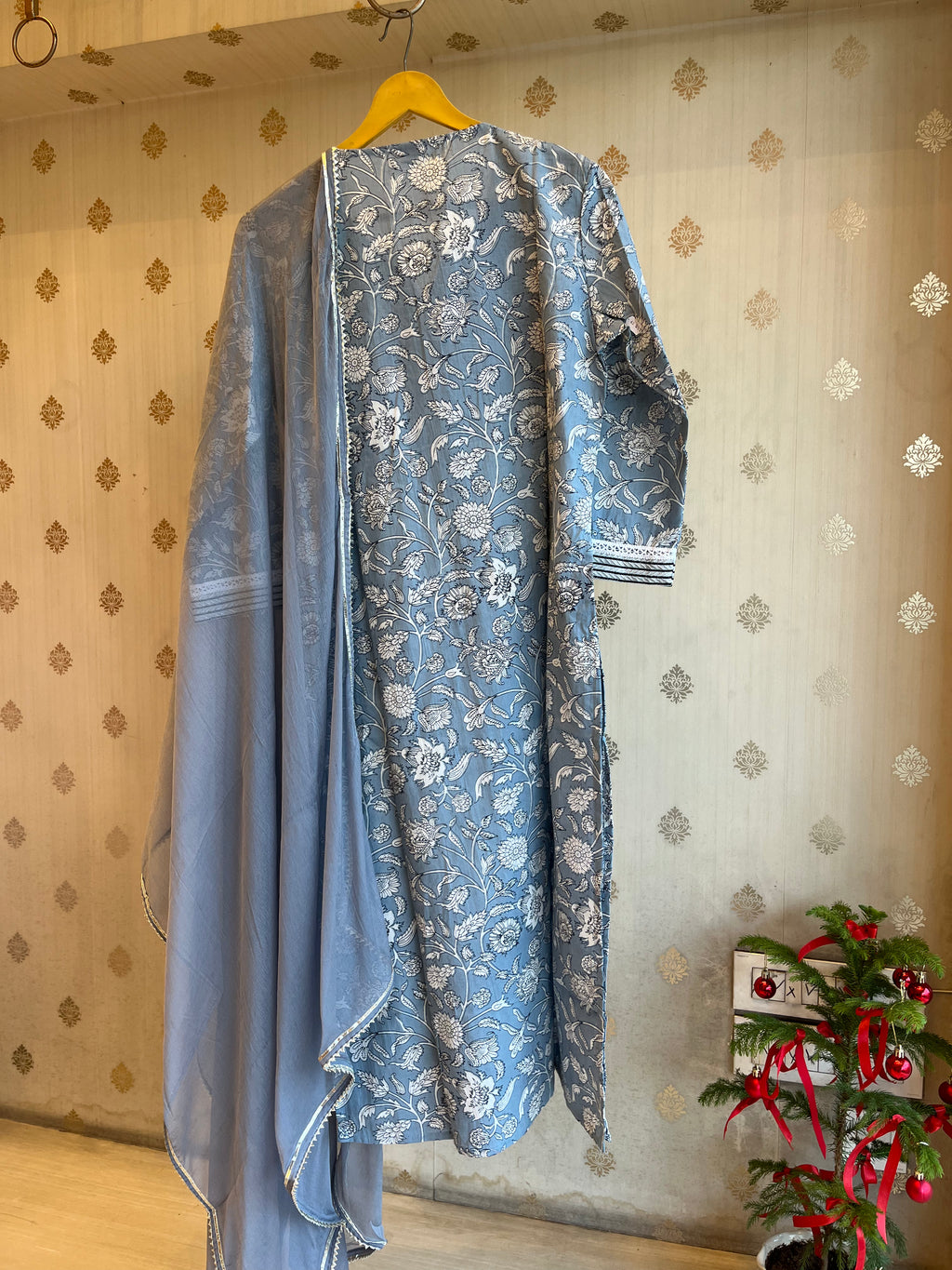 Blue Flora Cotton Set